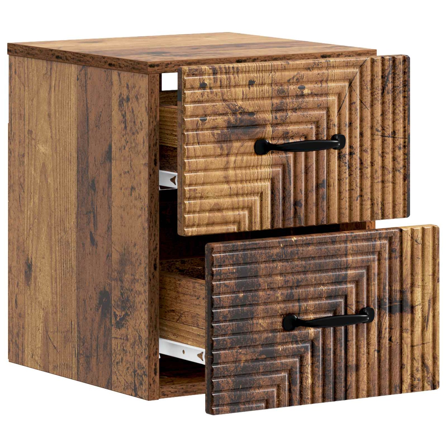 Wall-Mounted Bedside Cabinet 2 pcs Old Wood 34.5 x 33 x 40 cm