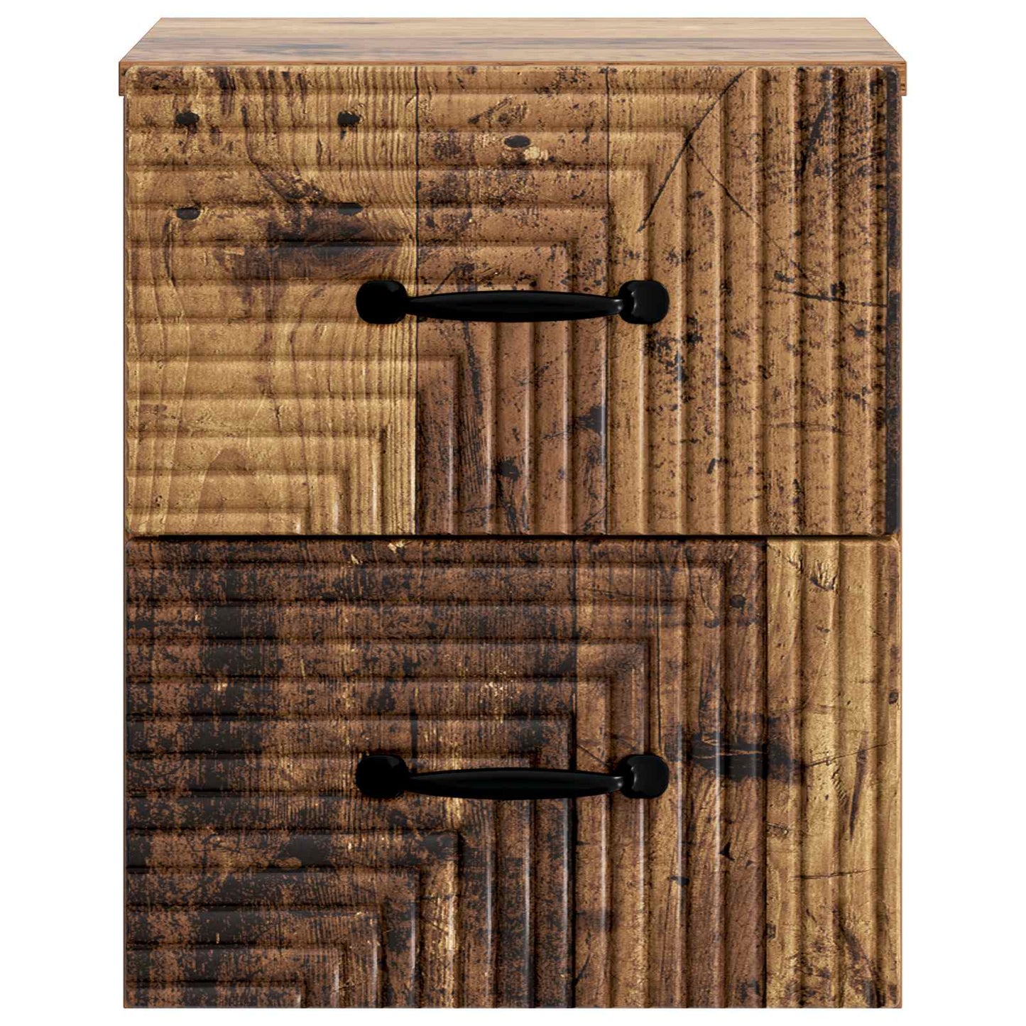 Wall-Mounted Bedside Cabinet 2 pcs Old Wood 34.5 x 33 x 40 cm