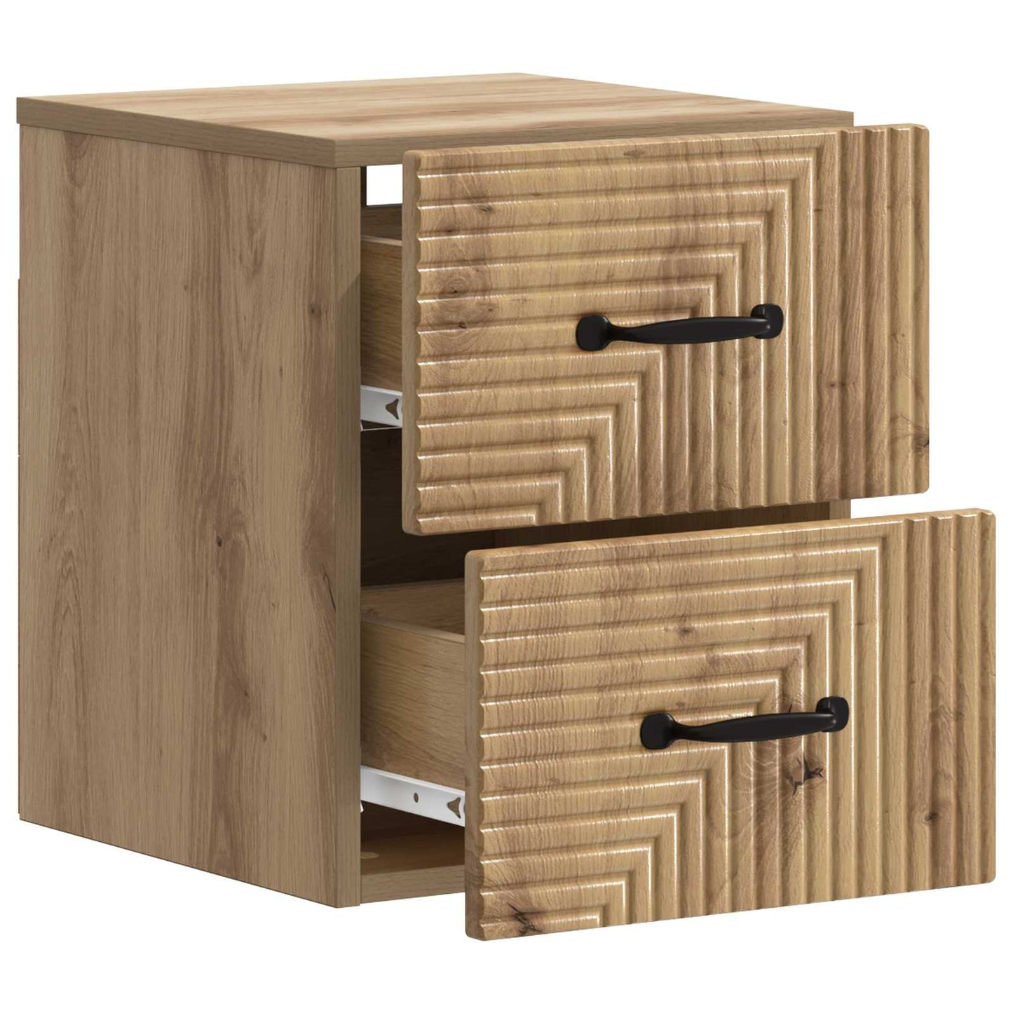 Wall-Mounted Bedside Cabinet 2 pcs Artisan Oak Engineered Wood