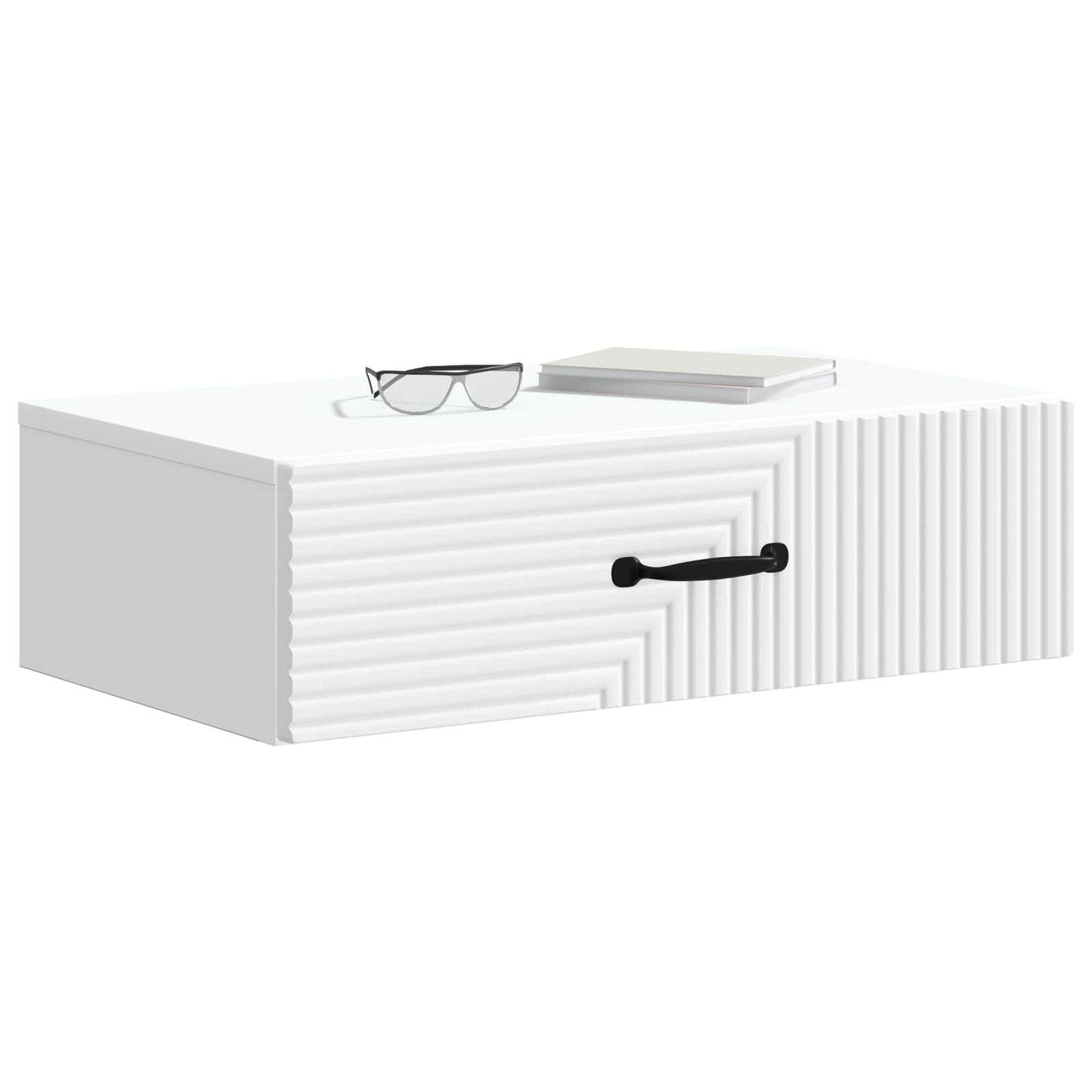 Wall-Mounted Side Table White 59 x 34.5 x 17 cm Engineered Wood