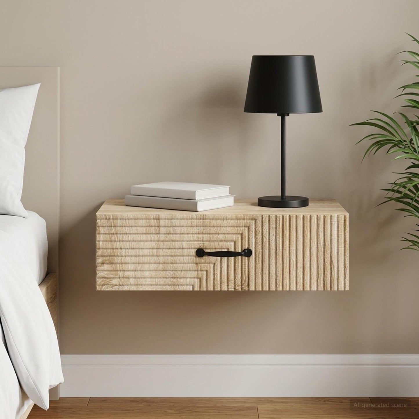 Wall-Mounted Side Table Sonoma Oak 59 x 34.5 x 17 cm