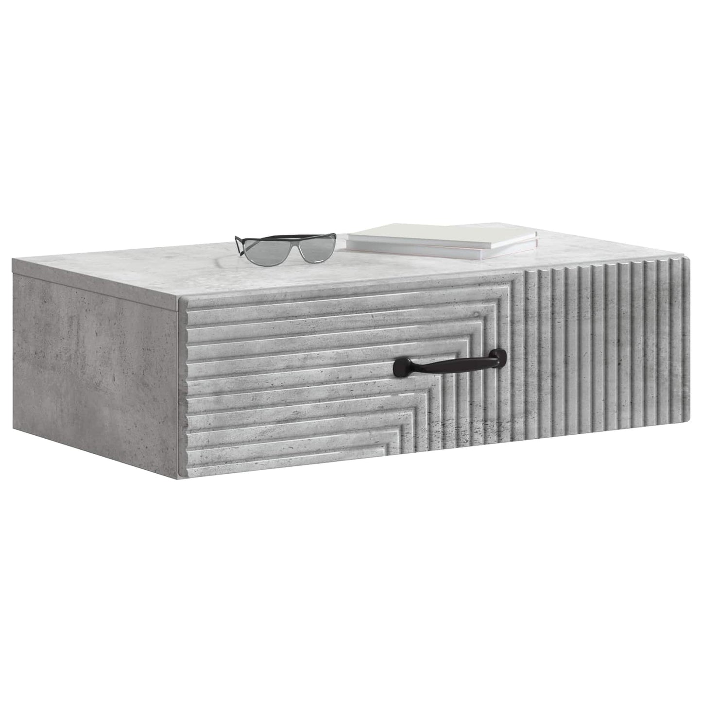 Wall-Mounted Side Table Concrete Grey 59 x 34.5 x 17 cm