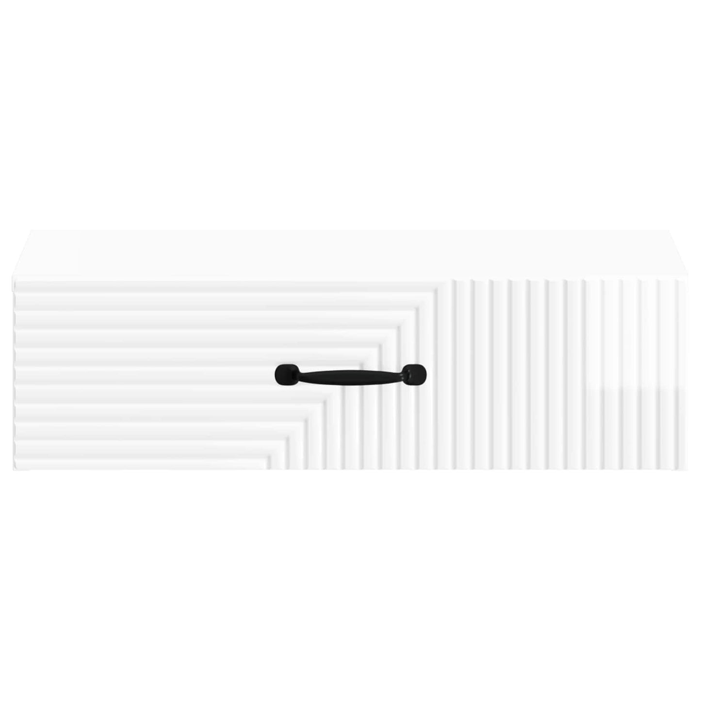 Wall-Mounted Side Table High Gloss White 59 x 34.5 x 17 cm
