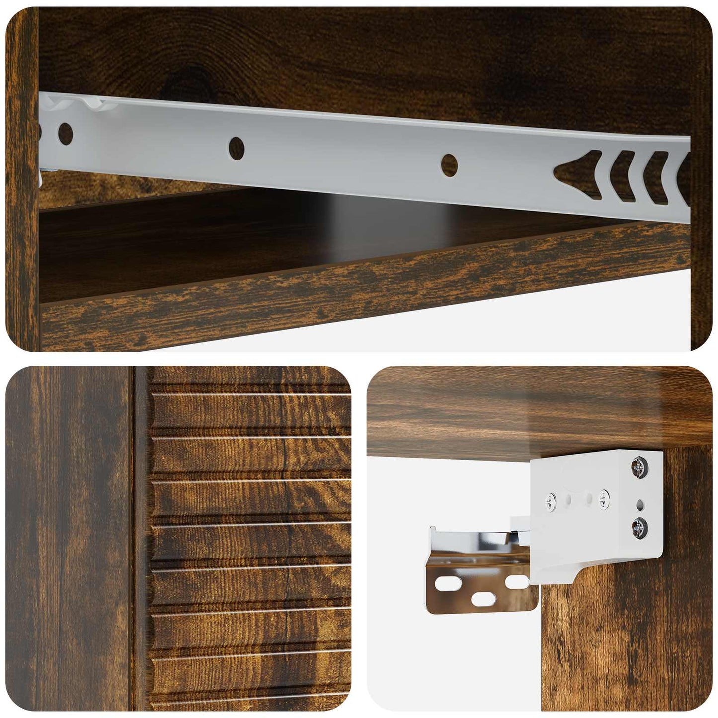 Wall-Mounted Side Table 59 x 34.5 x 17 cm Engineered Wood
