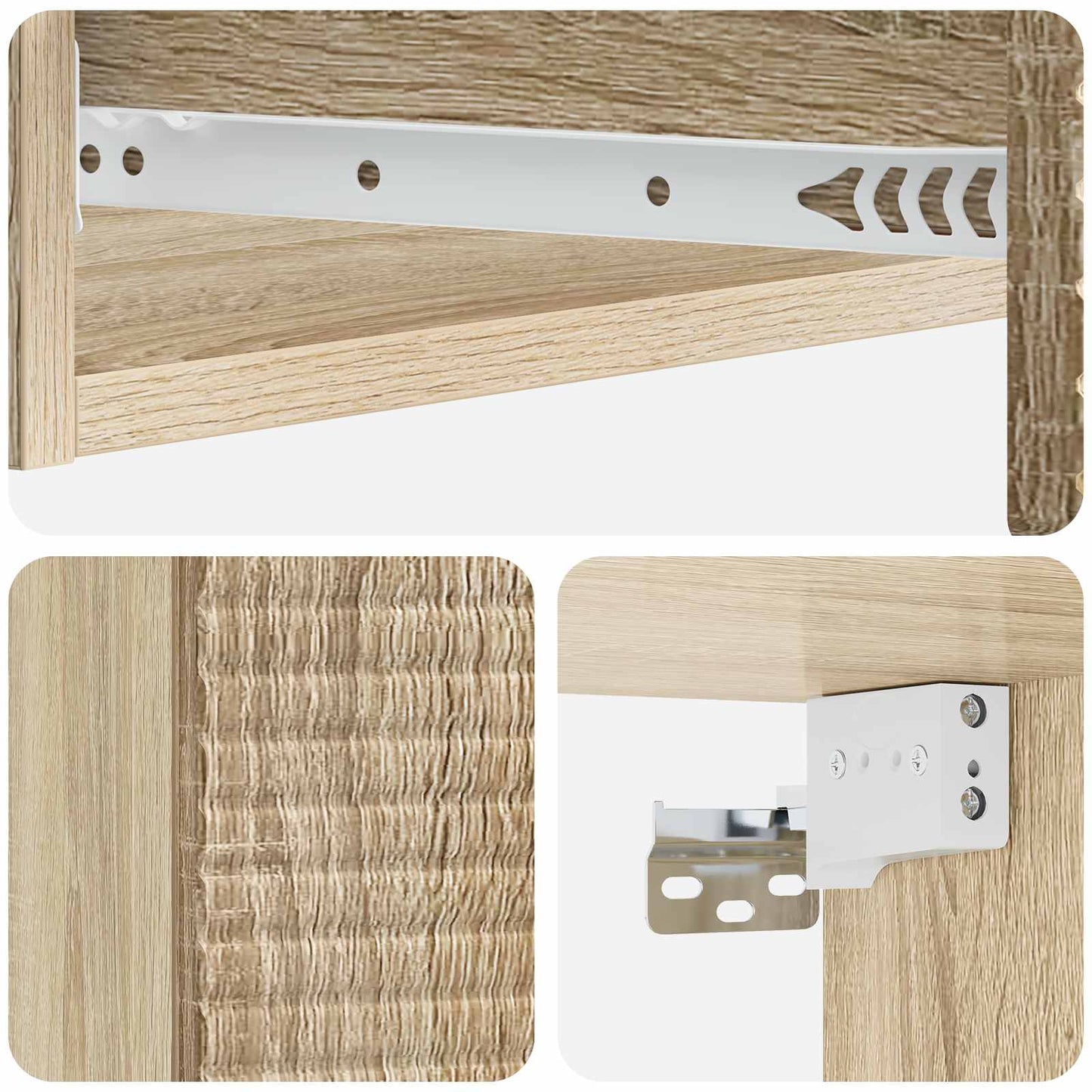 Wall-Mounted Side Table Sonoma Oak 87.5 x 34.5 x 17 cm