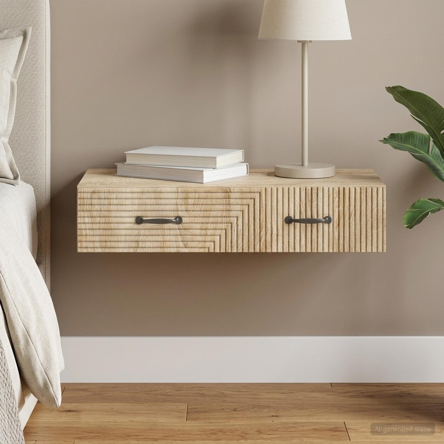 Wall-Mounted Side Table Sonoma Oak 87.5 x 34.5 x 17 cm