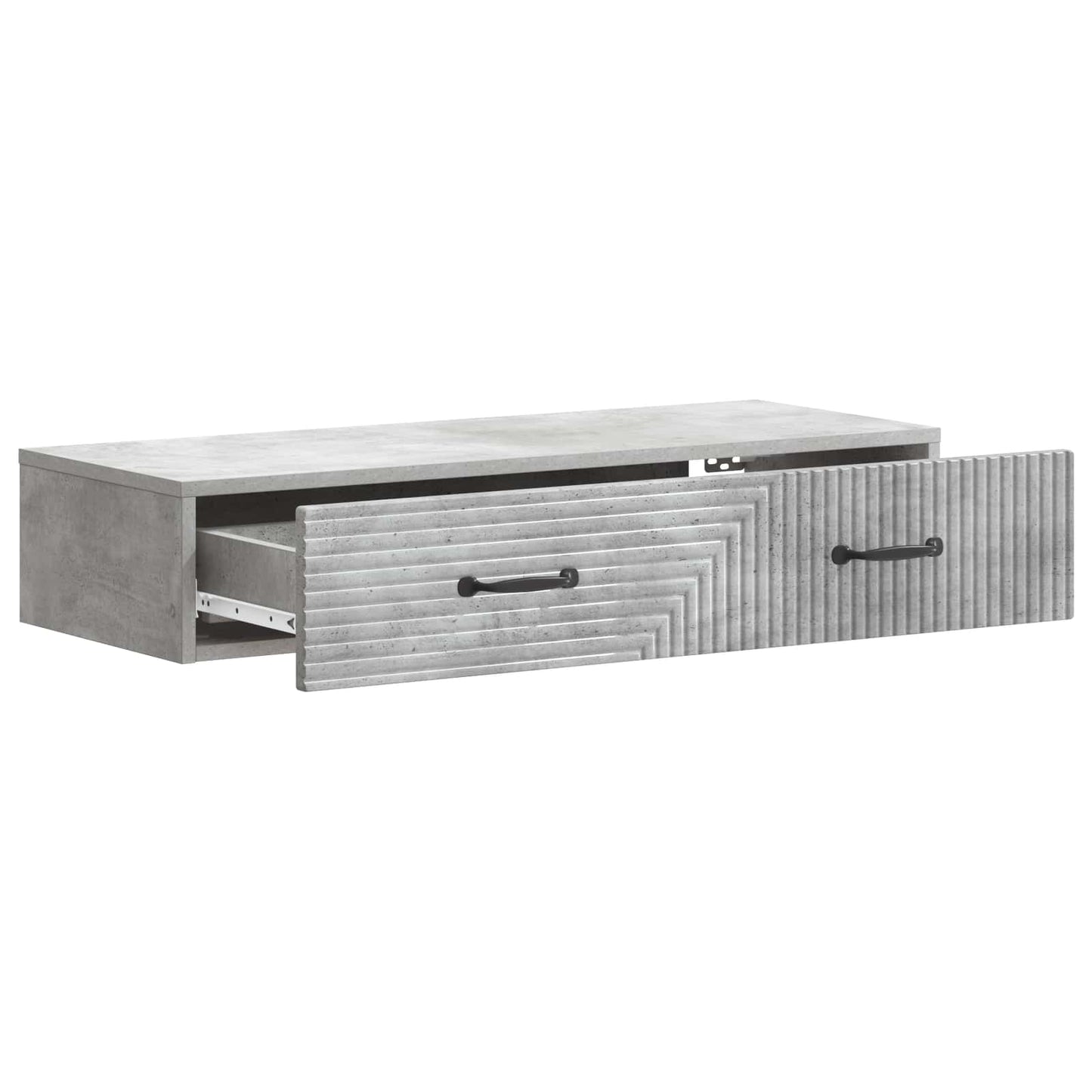 Wall-Mounted Side Table Concrete Grey 87.5 x 34.5 x 17 cm