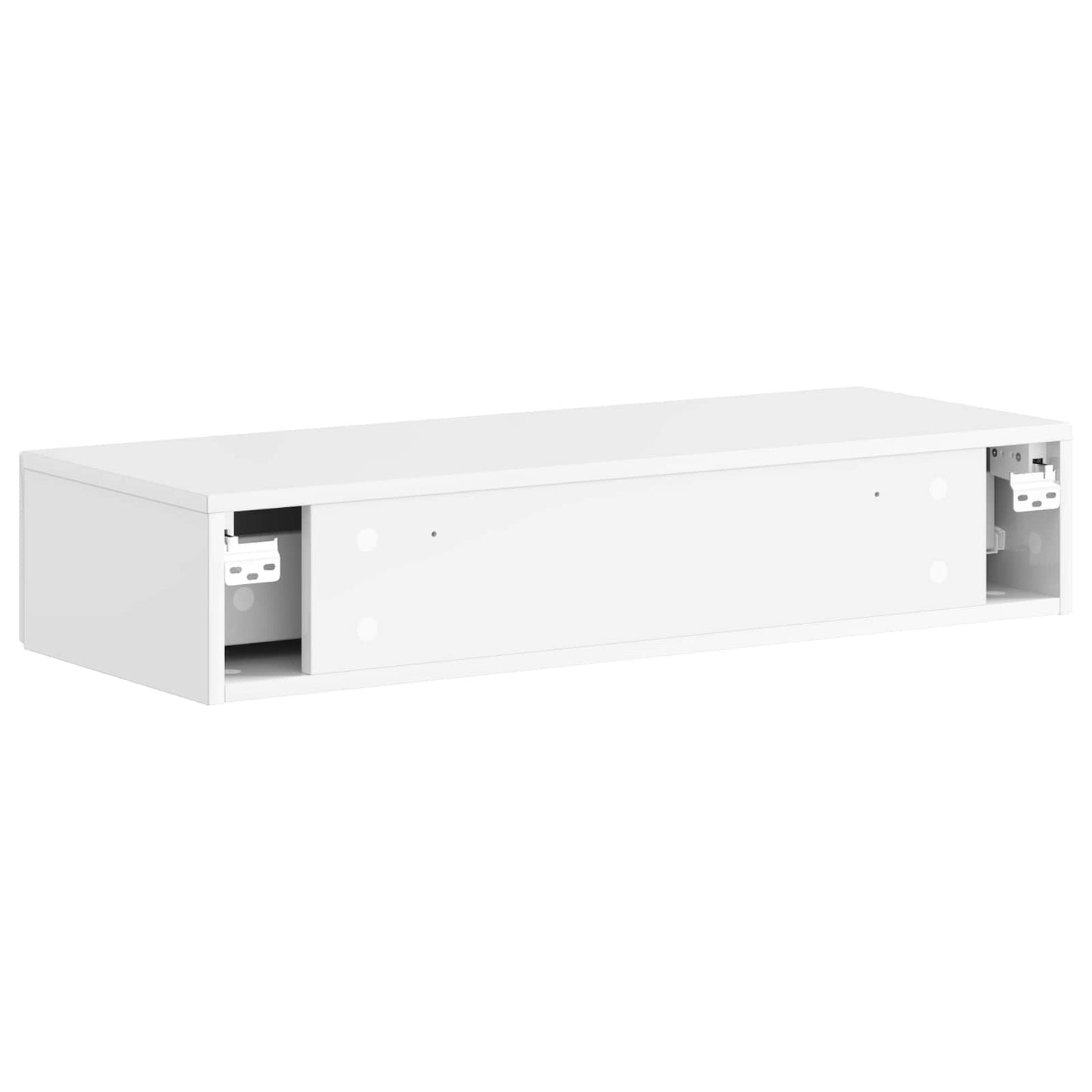 Wall-Mounted Side Table High Gloss White 87.5 x 34.5 x 17 cm
