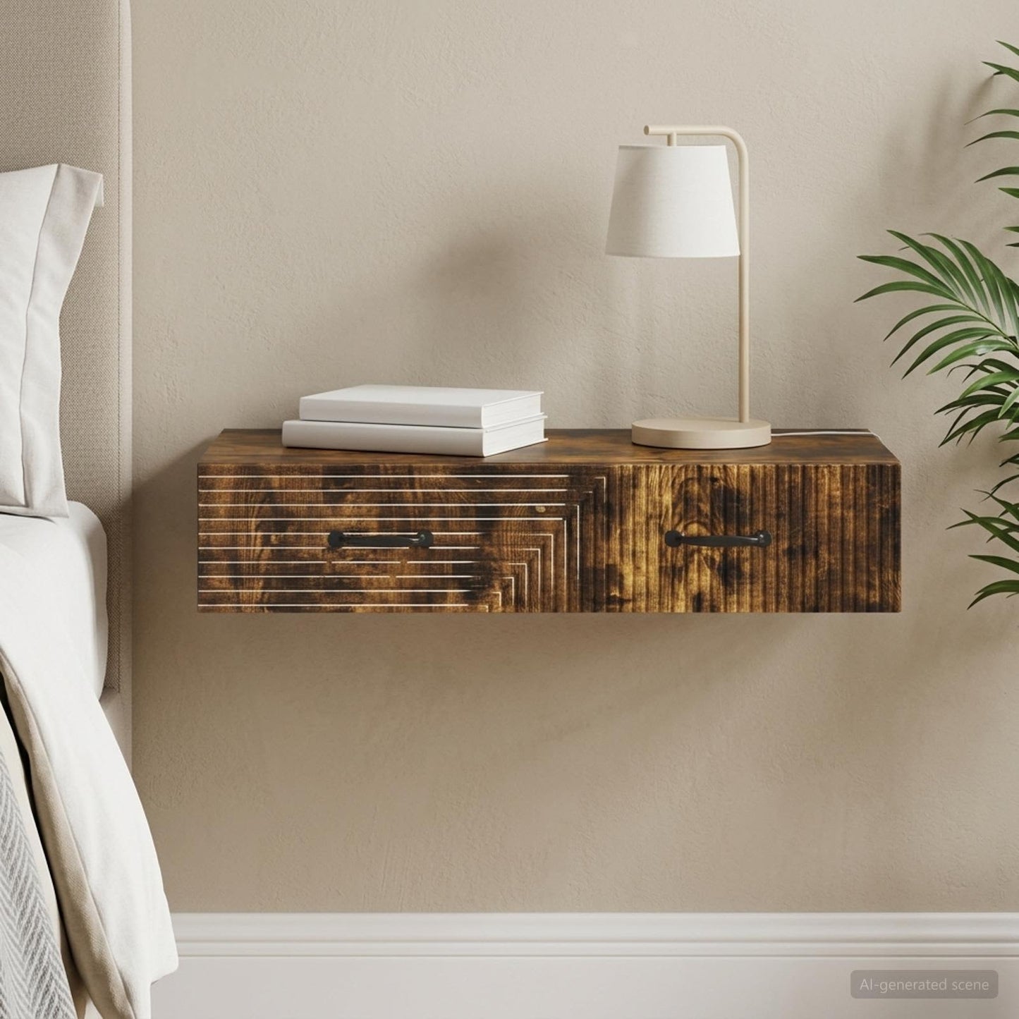Wall-Mounted Side Table 87.5 x 34.5 x 17 cm Engineered Wood
