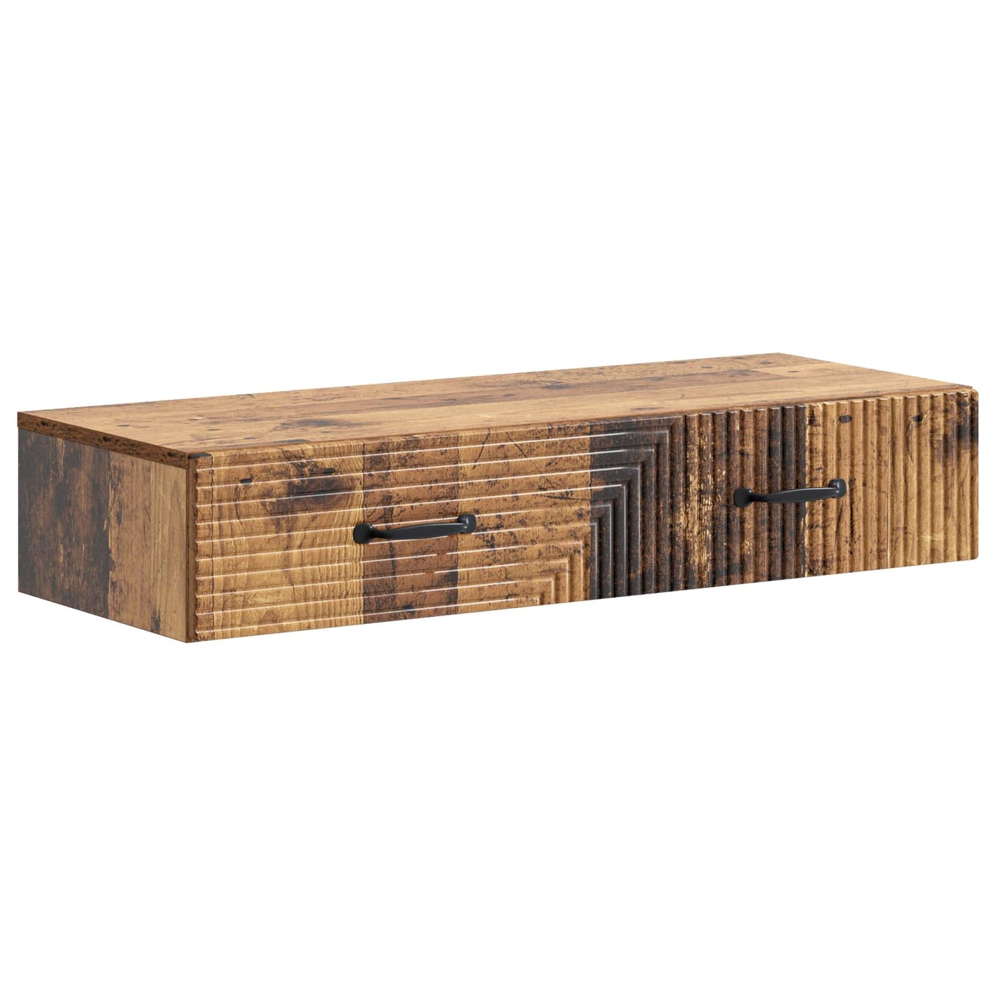 Wall-Mounted Side Table Old Wood 87.5 x 34.5 x 17 cm