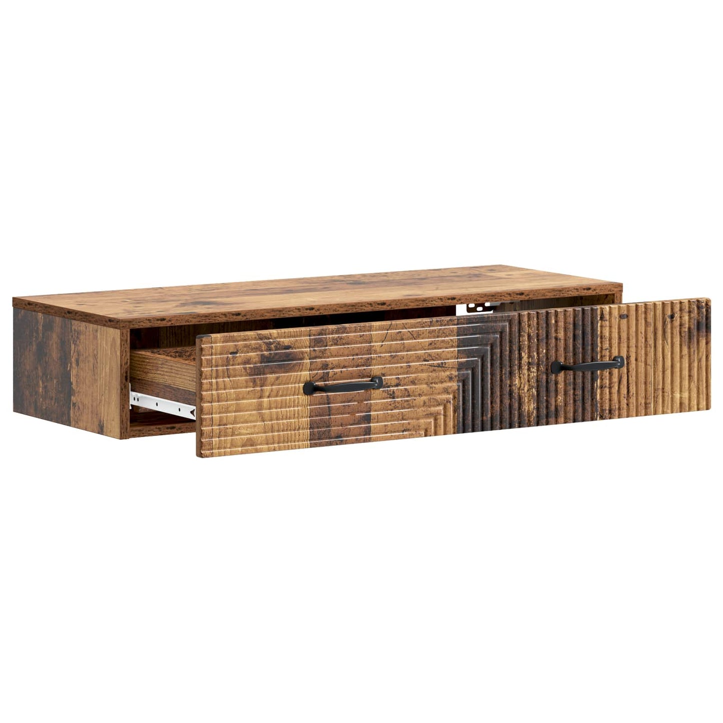 Wall-Mounted Side Table Old Wood 87.5 x 34.5 x 17 cm