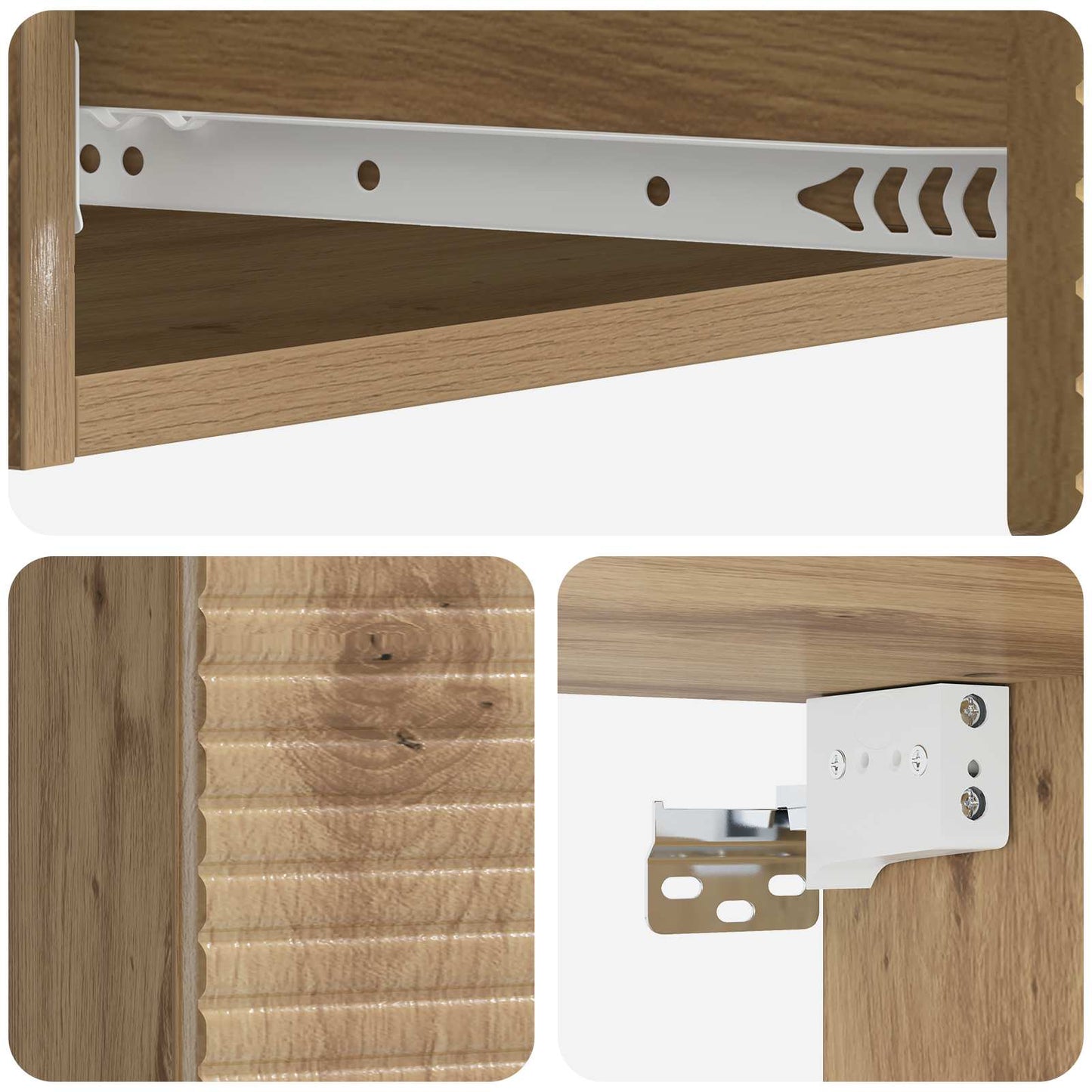 Wall-Mounted Side Table 87.5 x 34.5 x 17 cm Engineered Wood