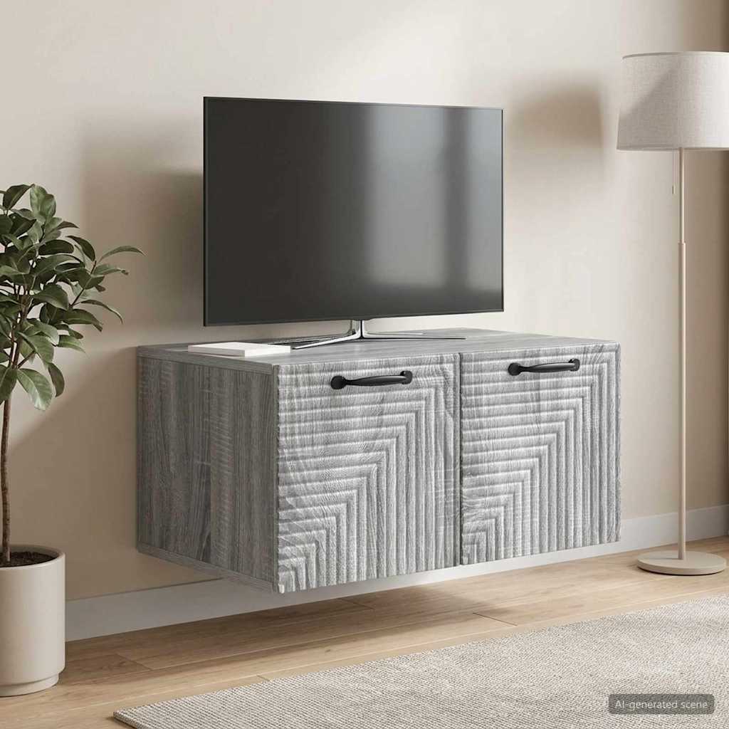 Wall-Mounted TV Cabinet Grey Sonoma 59.5 x 41 x 30 cm