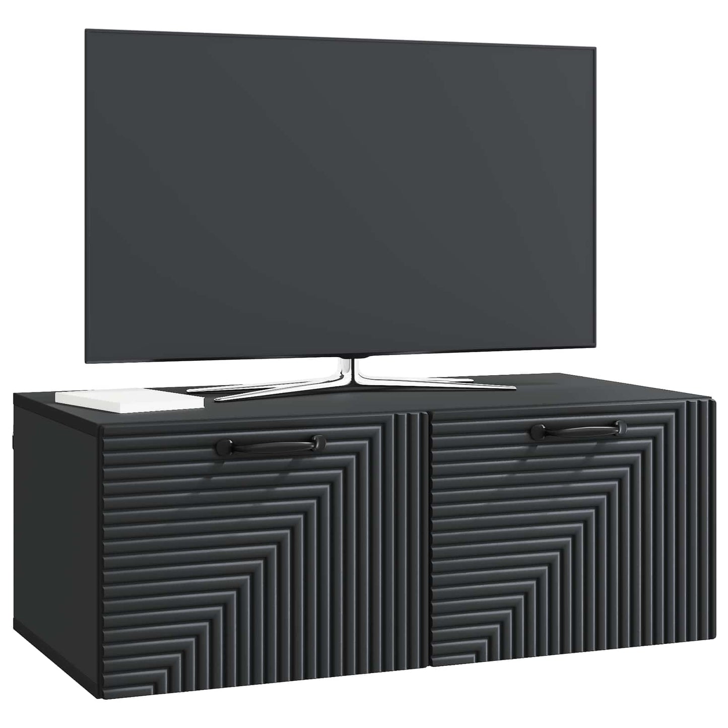 Wall-Mounted TV Cabinet Black 78.5 x 41 x 30 cm Engineered Wood