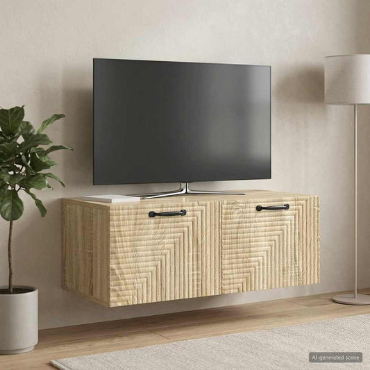 Wall-Mounted TV Cabinet Sonoma Oak 78.5 x 41 x 30 cm