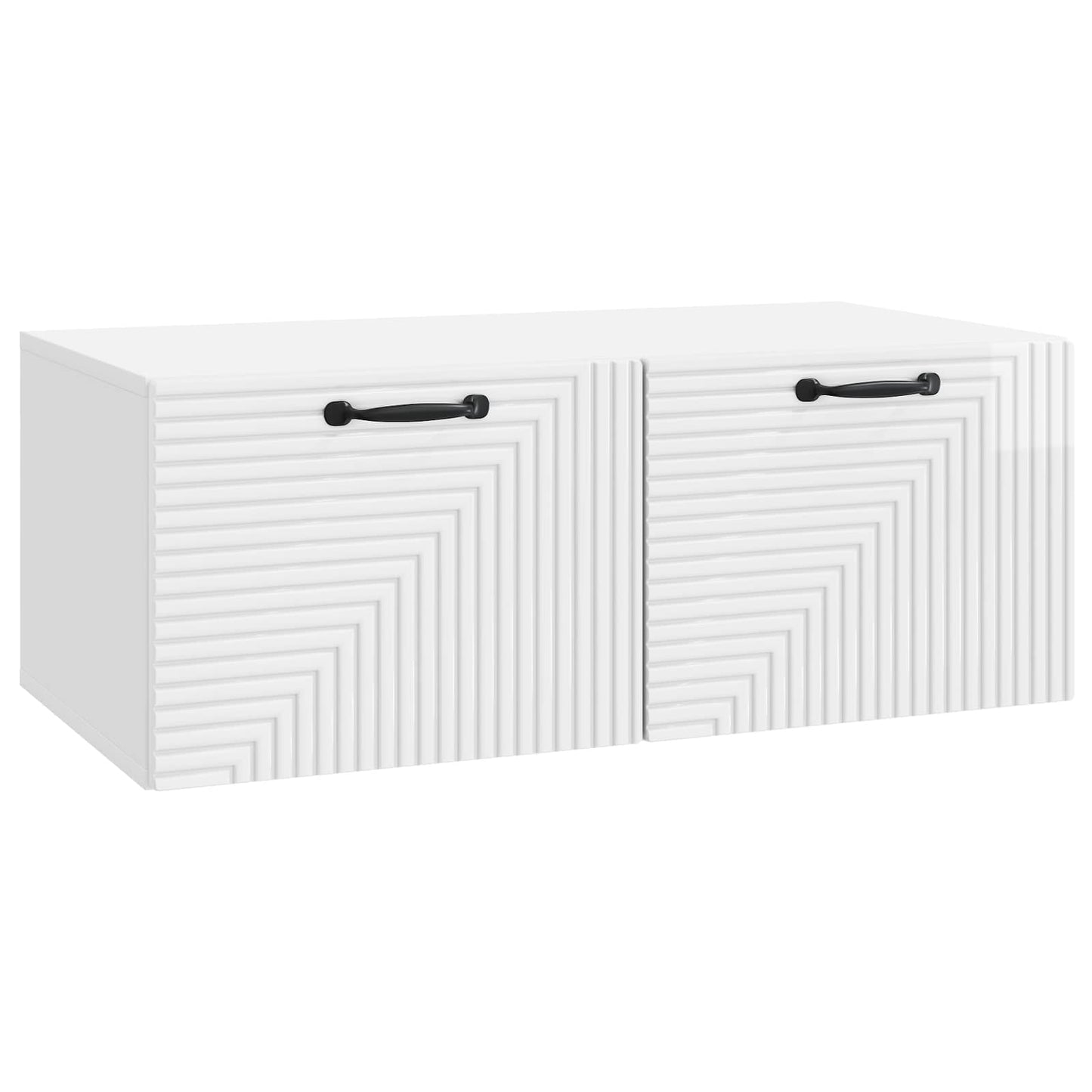 Wall-Mounted TV Cabinet High Gloss White 78.5 x 41 x 30 cm