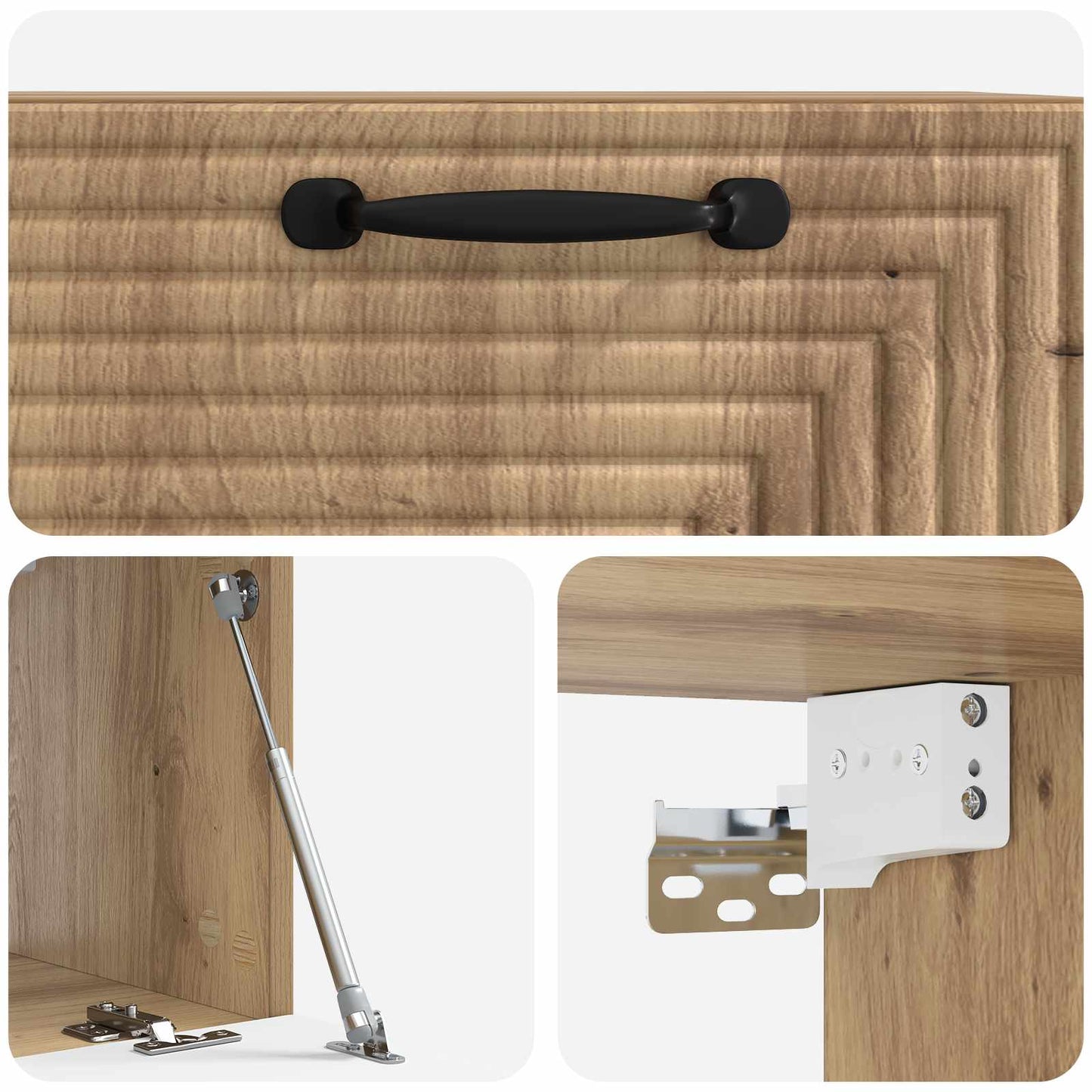 Wall-Mounted TV Cabinet 59.5 x 31 x 30 cm Artisan Oak