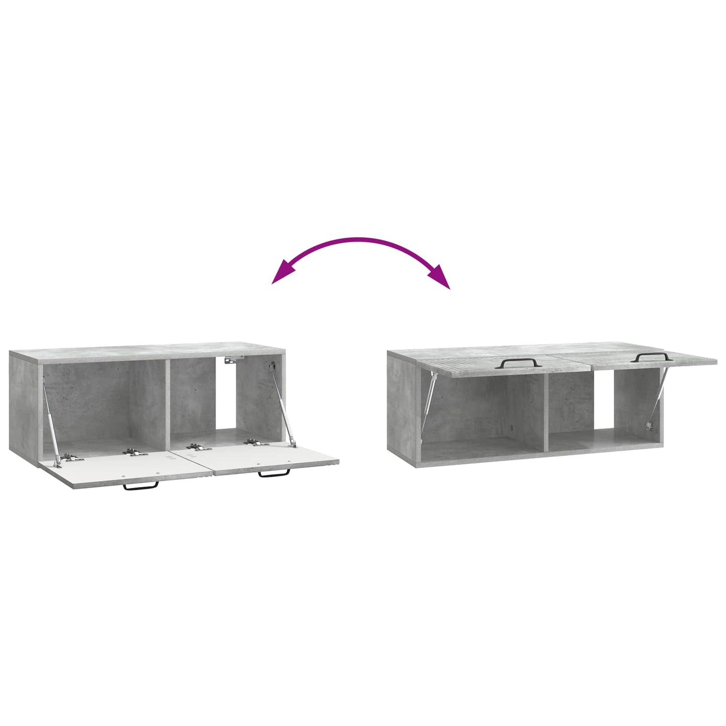 Wall-Mounted TV Cabinet Concrete Grey 78.5 x 31 x 30 cm