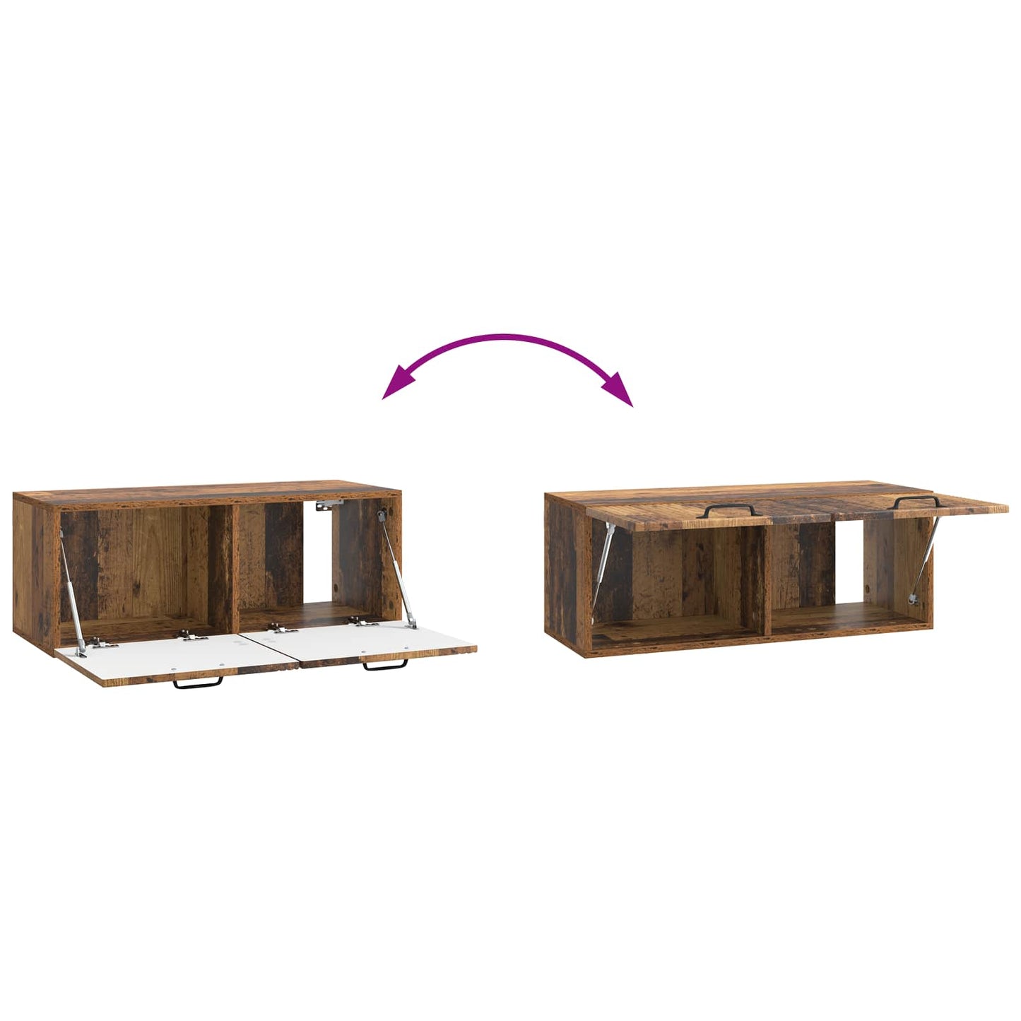 Wall-Mounted TV Cabinet Wall-mounted Old Wood 78.5 x 31 x 30 cm