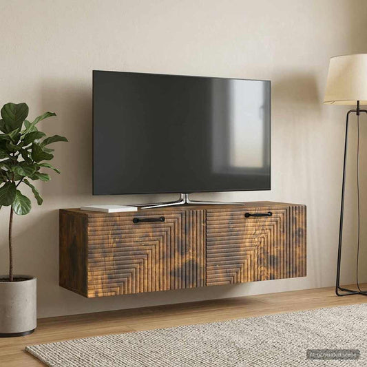Wall-Mounted TV Cabinet Wall-mounted Smoked Oak 98 x 31 x 30 cm
