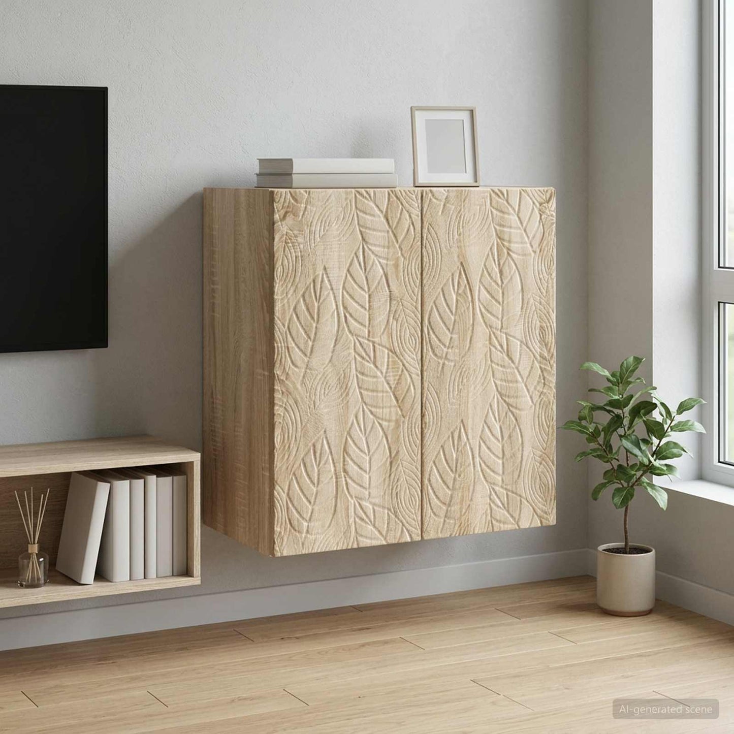 Wall-Mounted Cabinet Sonoma Oak 59 x 31 x 60 cm Engineered Wood