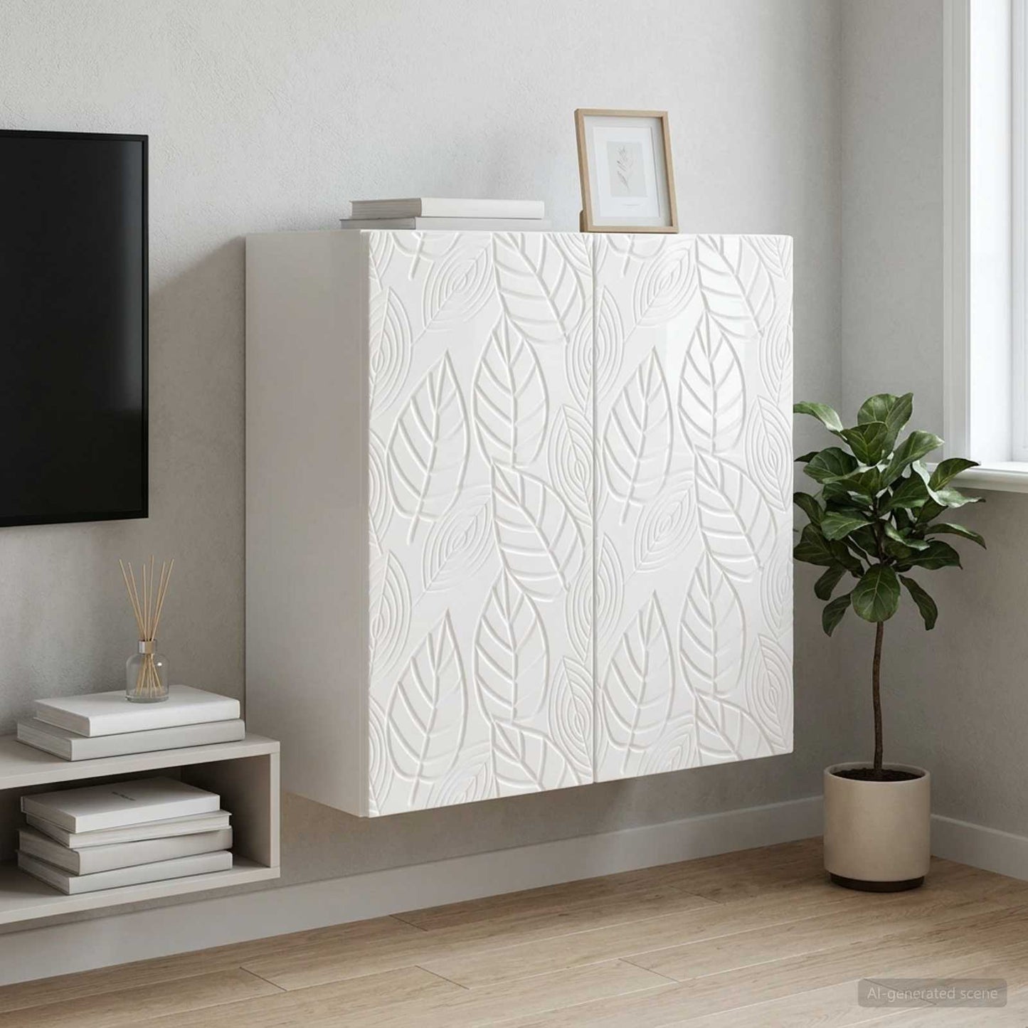 Wall-Mounted Cabinet High Gloss White 59 x 31 x 60 cm