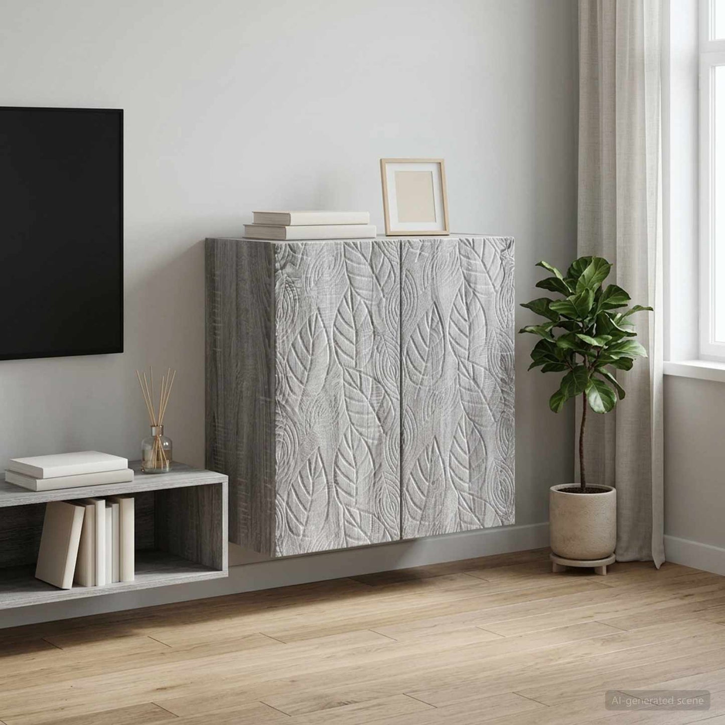Wall-Mounted Cabinet Grey Sonoma 59 x 31 x 60 cm