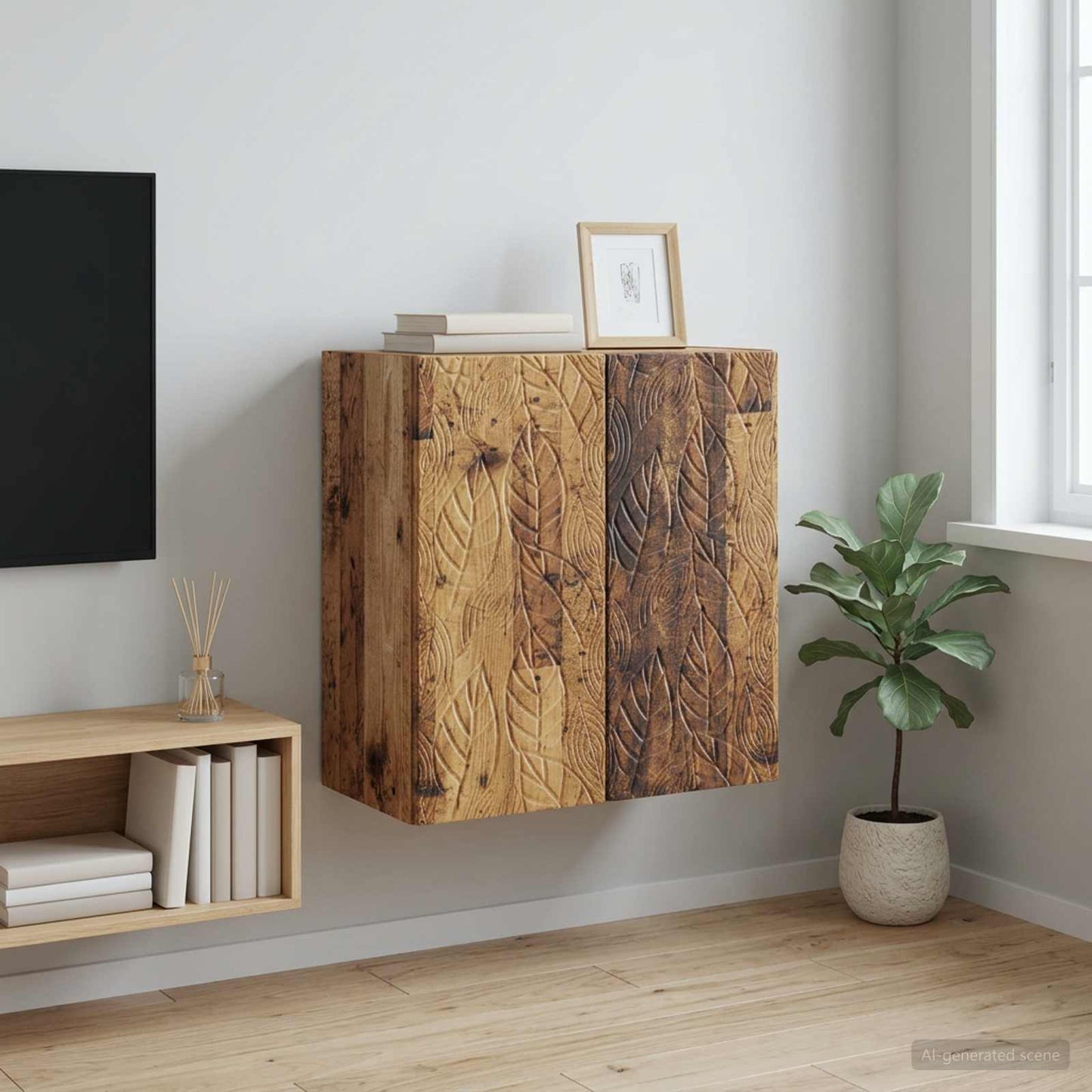 Wall-Mounted Cabinet Old Wood 59 x 31 x 60 cm Engineered Wood