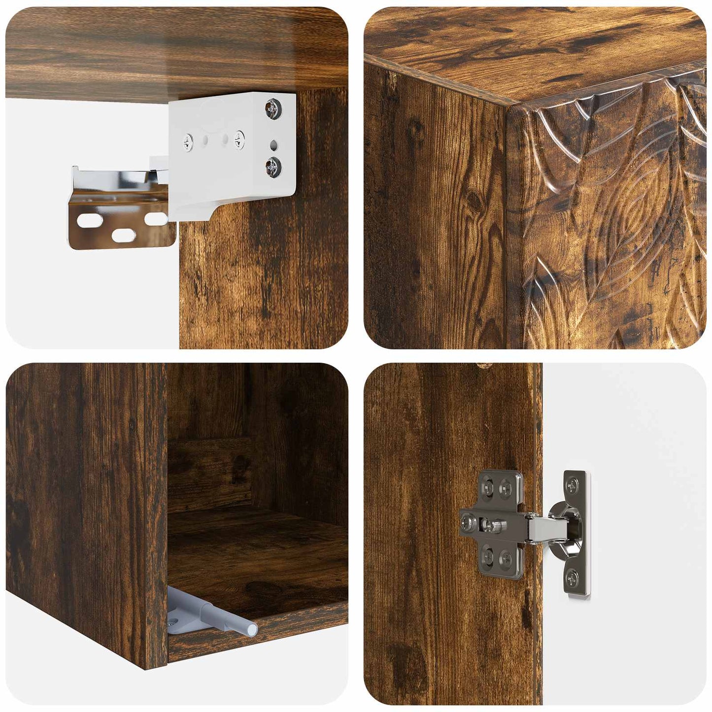 Wall-Mounted Cabinet 33 x 34.5 x 90 cm Engineered Wood