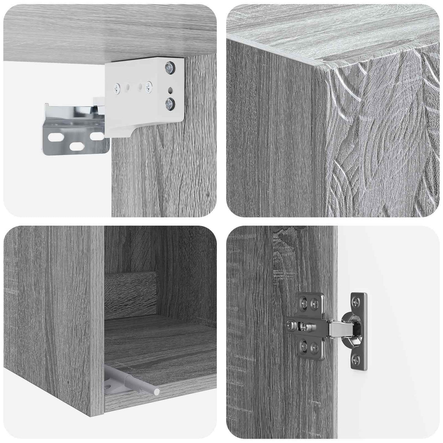 Wall-Mounted Cabinet 33 x 34.5 x 90 cm Engineered Wood