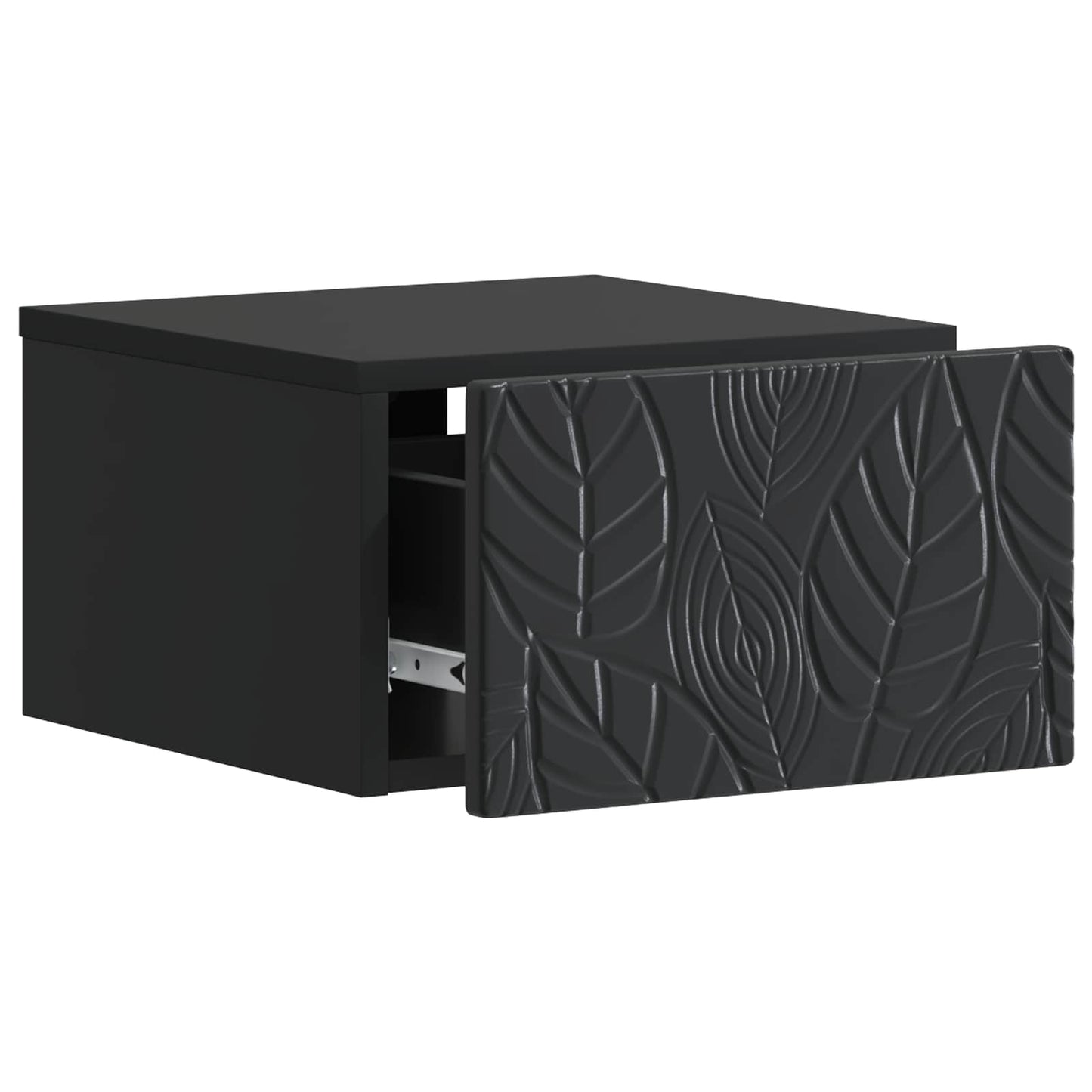 Wall-Mounted Side Table 2 pcs Black 34.5 x 33 x 20 cm