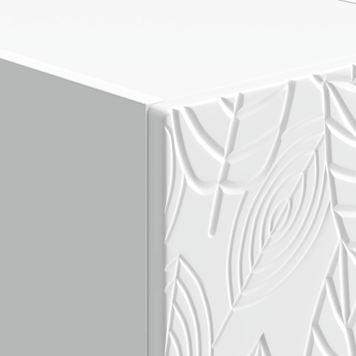 Wall-Mounted Side Table High Gloss White 34.5 x 33 x 20 cm