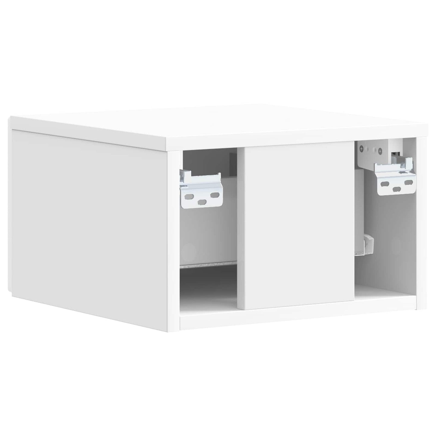 Wall-Mounted Side Table High Gloss White 34.5 x 33 x 20 cm