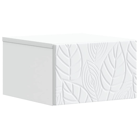 Wall-Mounted Bedside Cabinet White 49 x 34.5 x 20 cm