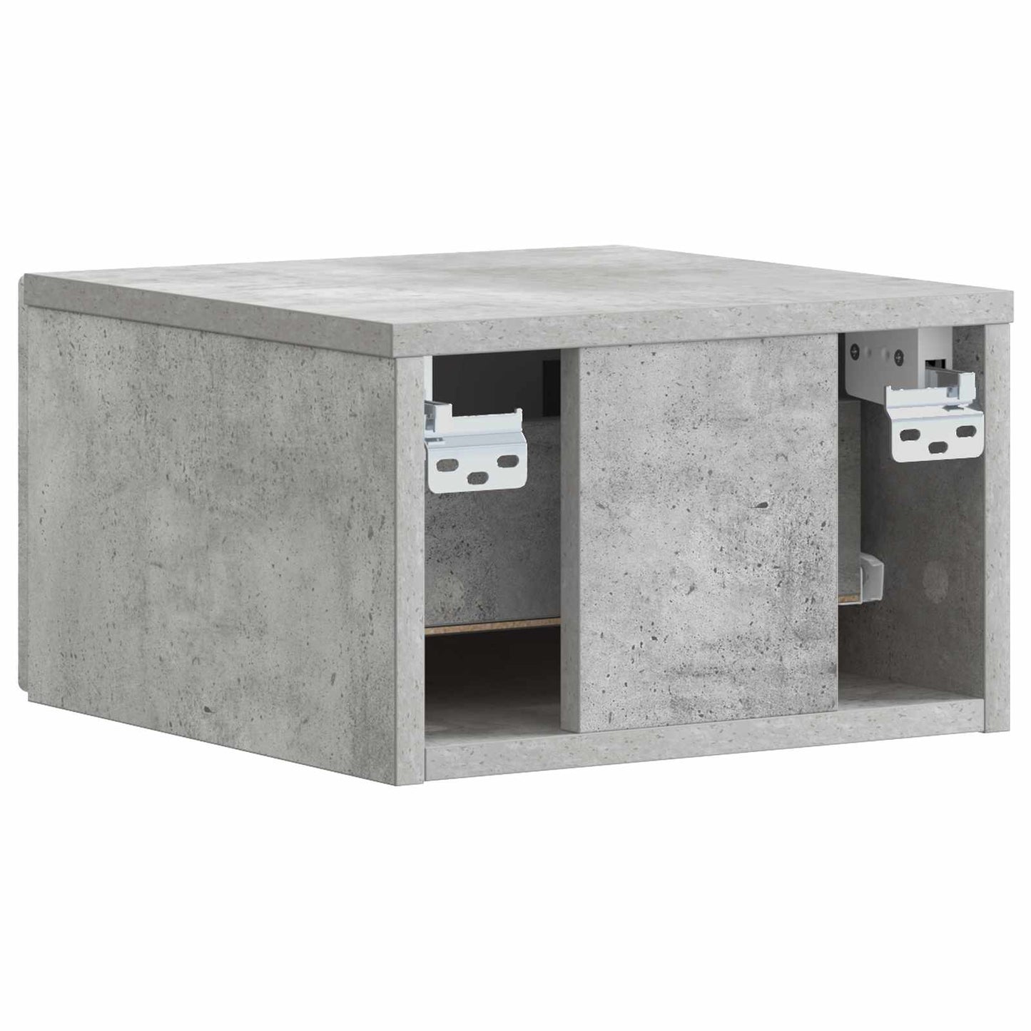 Wall-Mounted Bedside Cabinet Concrete Grey 49 x 34.5 x 20 cm