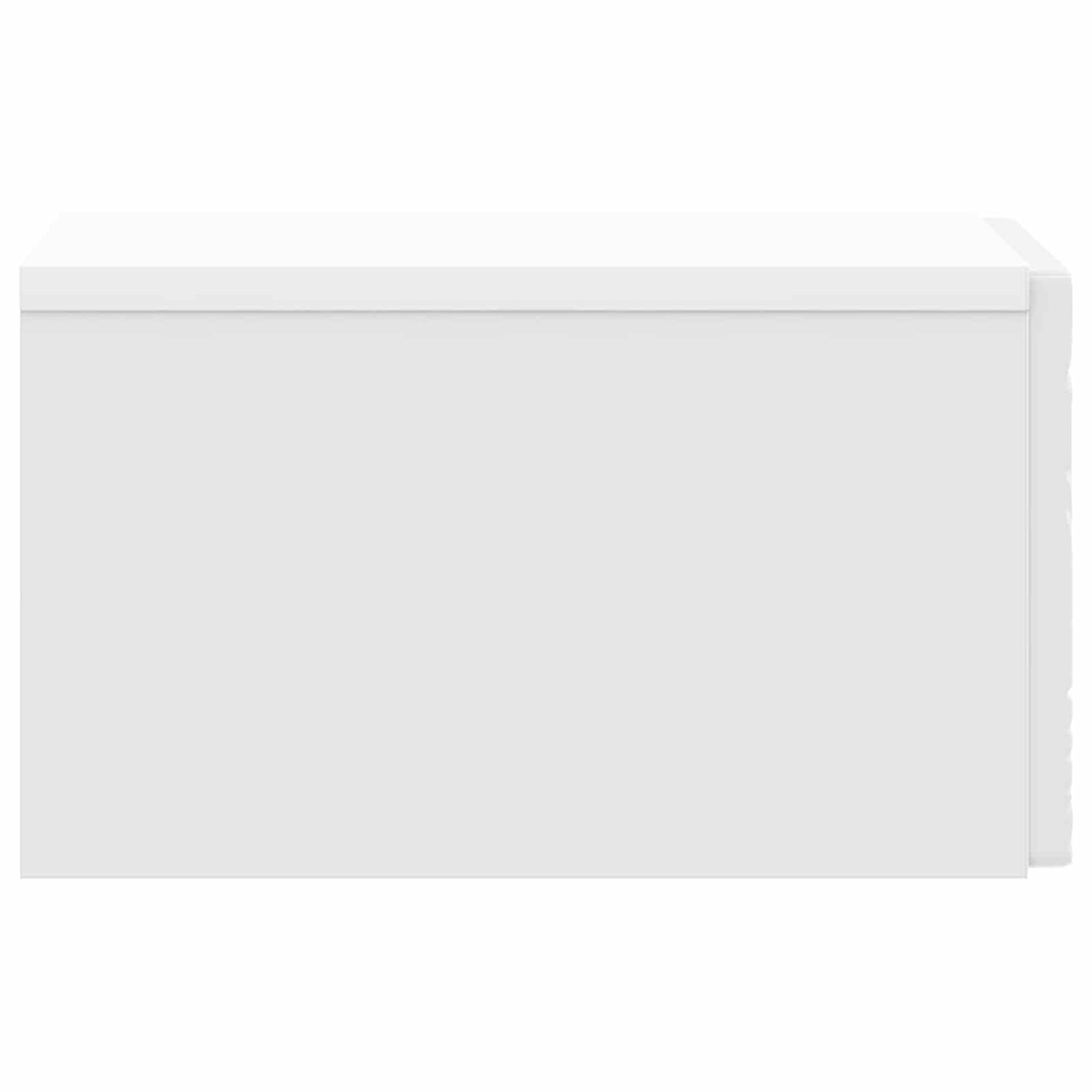 Wall-Mounted Bedside Cabinet High Gloss White 49 x 34.5 x 20 cm