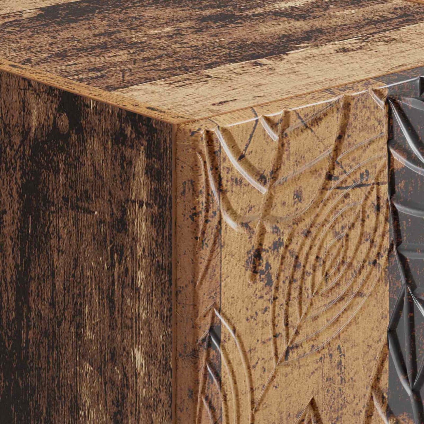 Wall-Mounted Bedside Cabinet Old Wood 49 x 34.5 x 20 cm