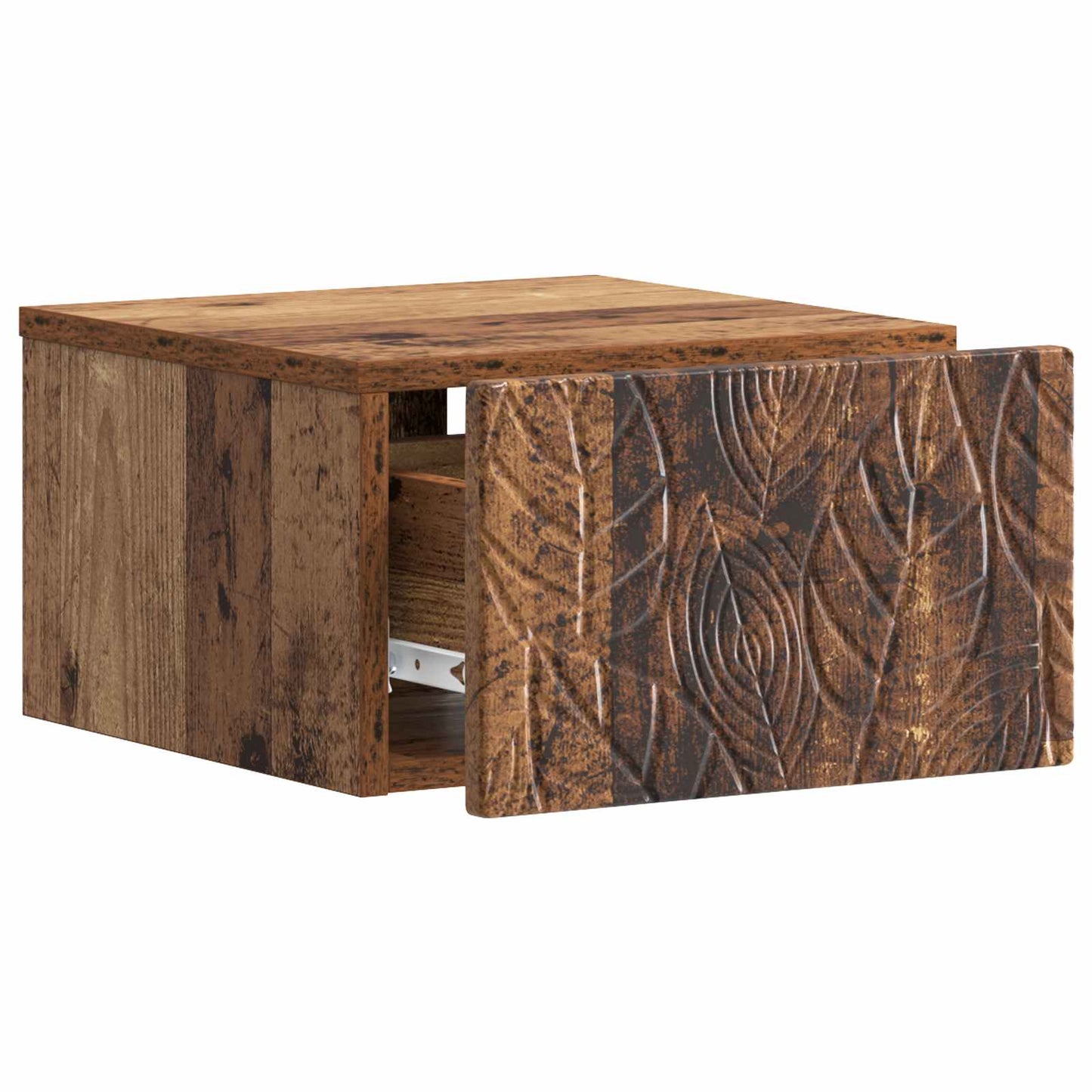 Wall-Mounted Bedside Cabinet Old Wood 49 x 34.5 x 20 cm