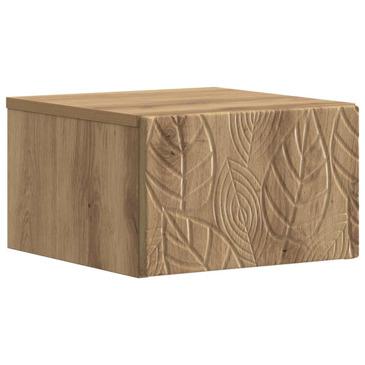 Wall-Mounted Bedside Cabinet Artisan Oak 49 x 34.5 x 20 cm