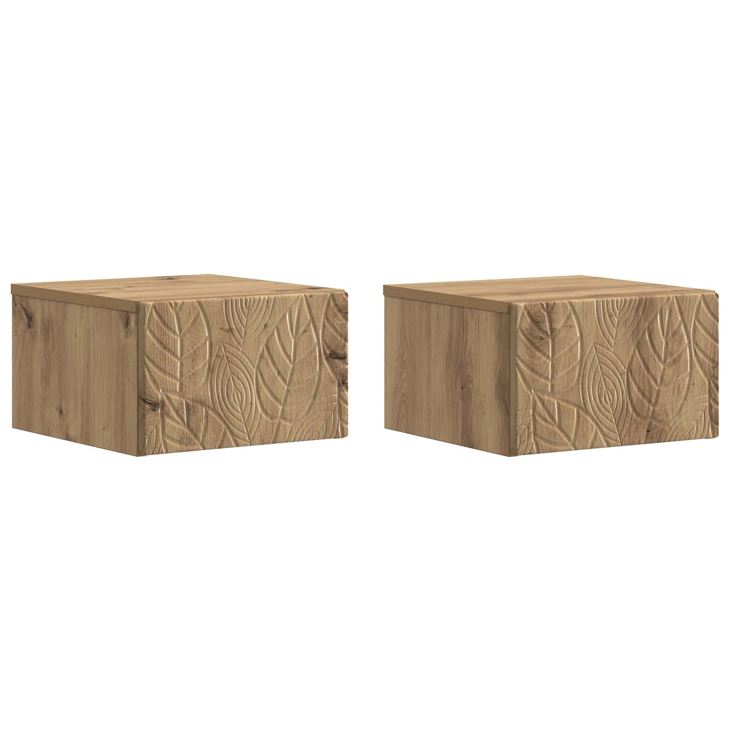 Wall-Mounted Bedside Cabinet 2 pcs Artisan Oak