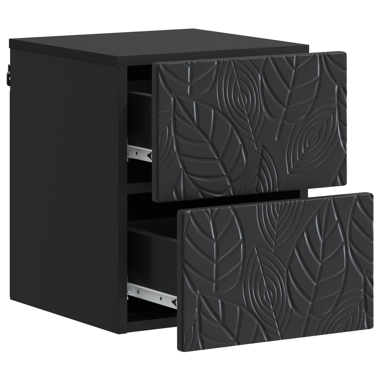 Wall-Mounted Bedside Cabinet Black 34.5 x 33 x 40 cm