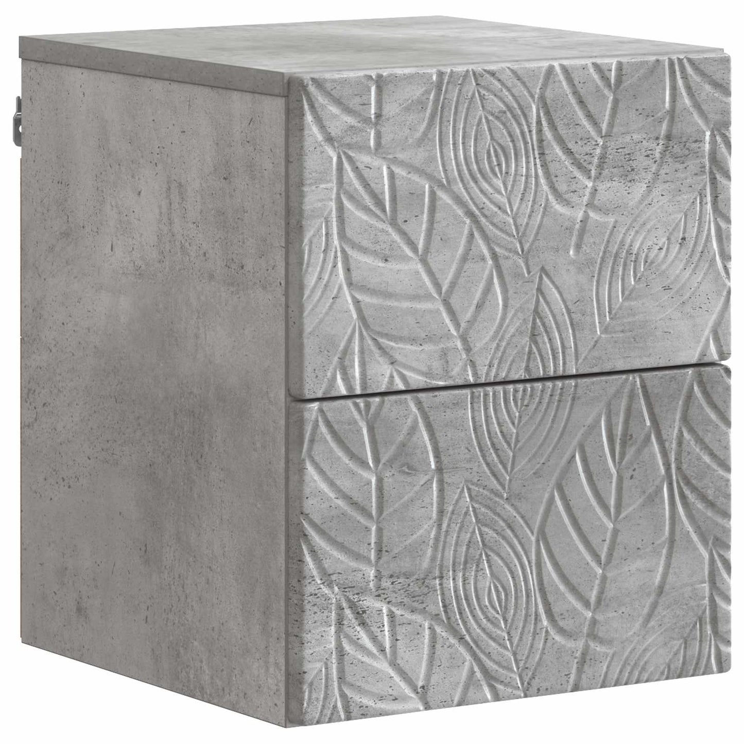 Wall-Mounted Bedside Cabinet 2 pcs Concrete Grey
