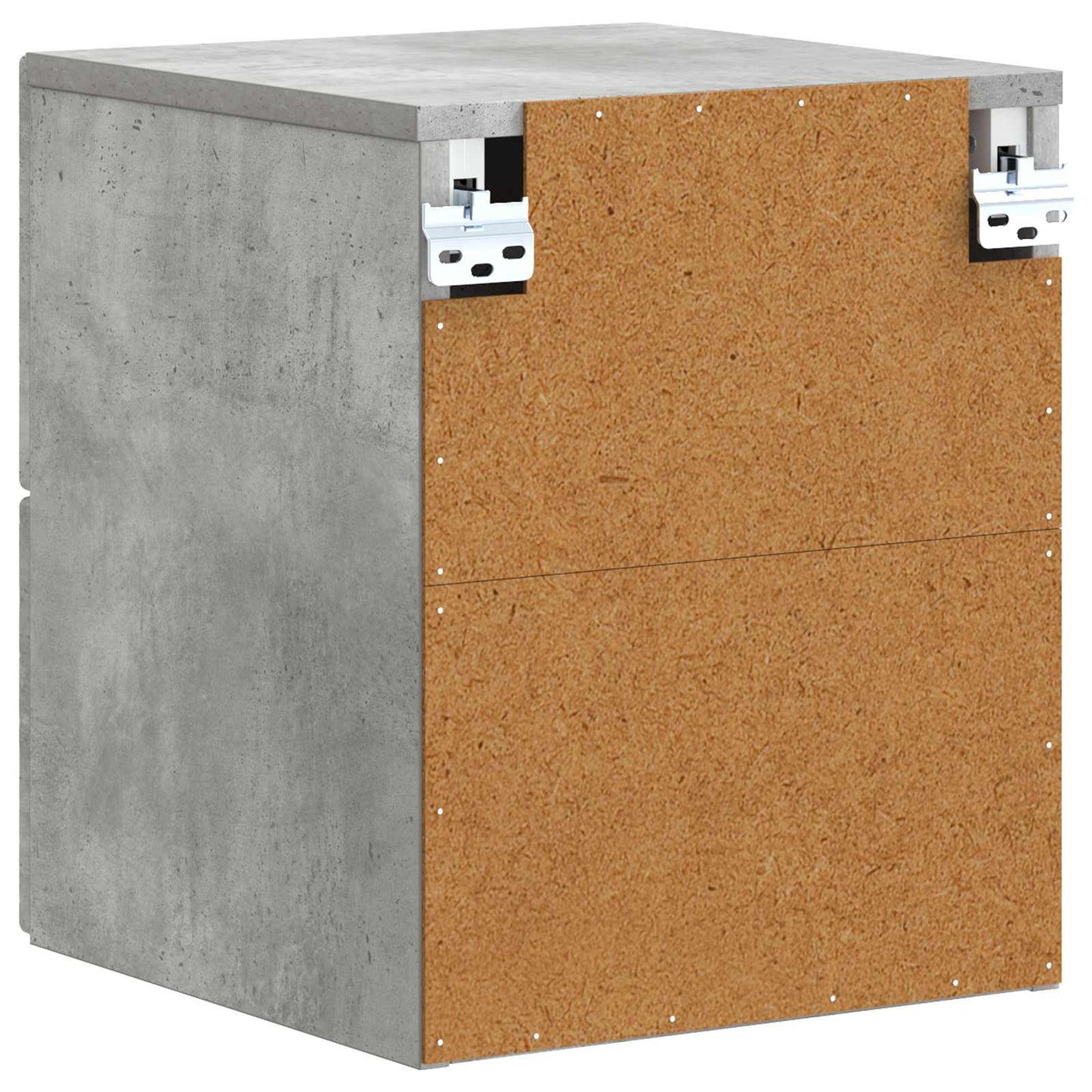 Wall-Mounted Bedside Cabinet 2 pcs Concrete Grey