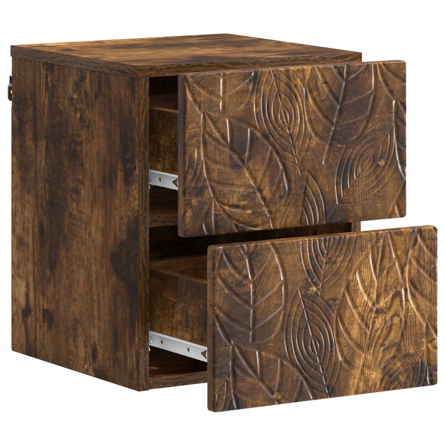Wall-Mounted Bedside Cabinet Smoked Oak 34.5 x 33 x 40 cm