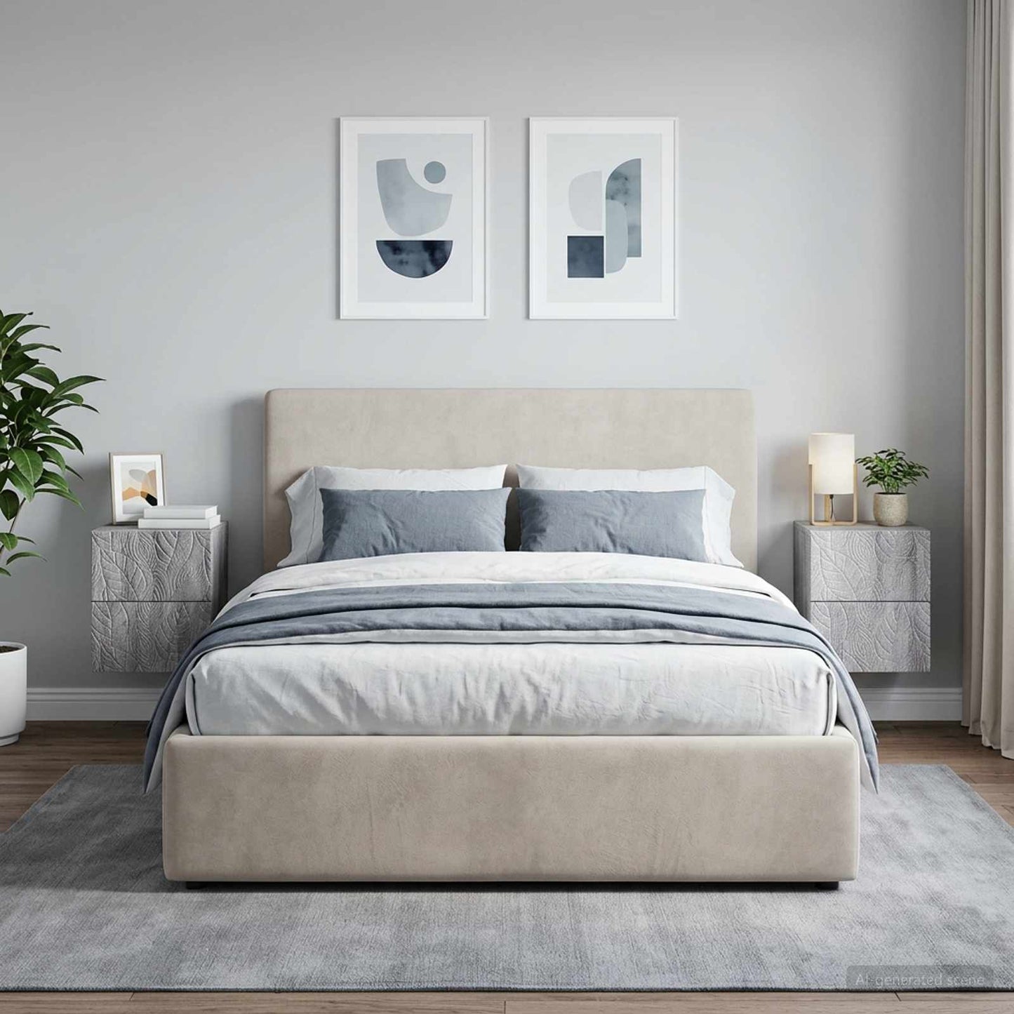 Wall-Mounted Bedside Cabinet 2 pcs Grey Sonoma