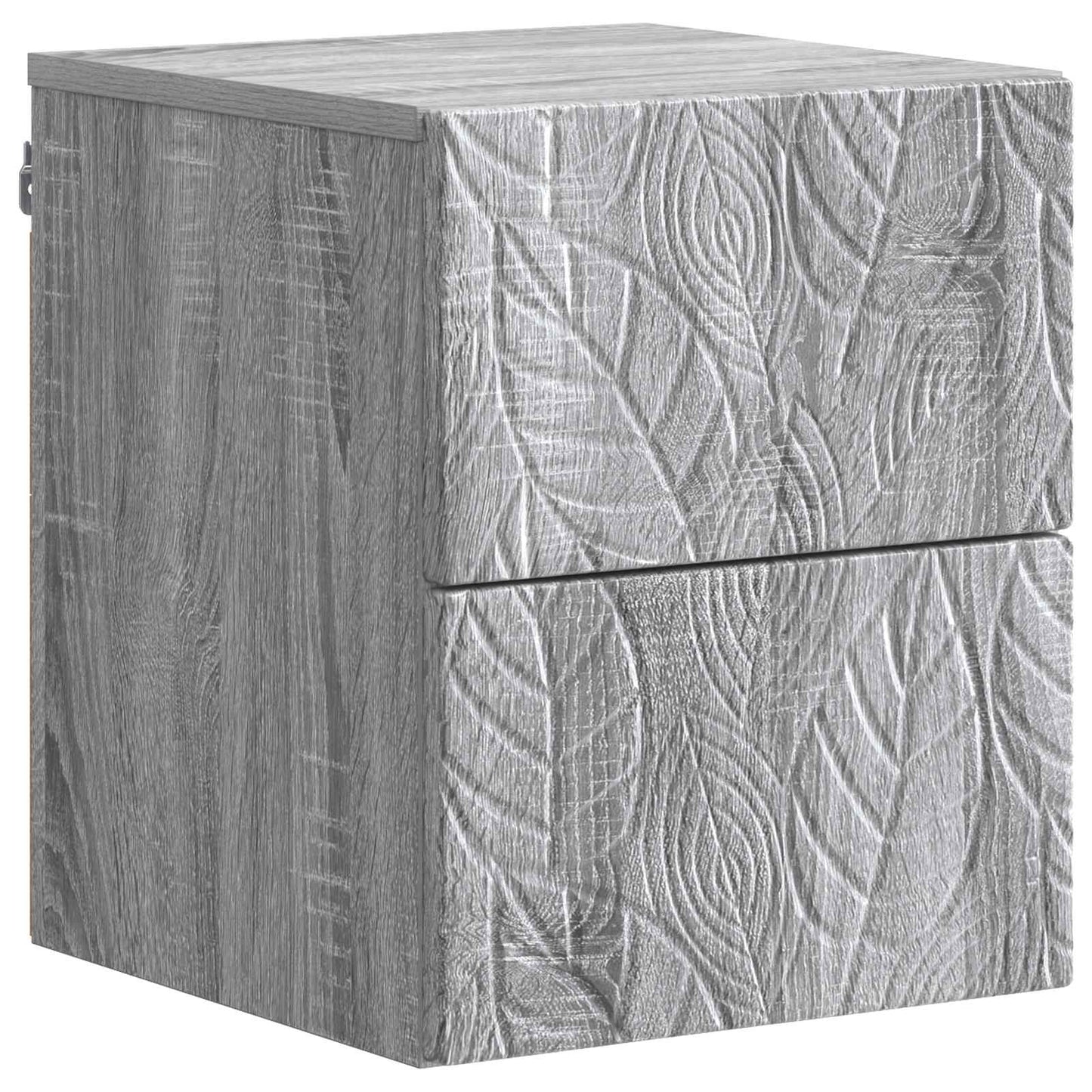 Wall-Mounted Bedside Cabinet 2 pcs Grey Sonoma