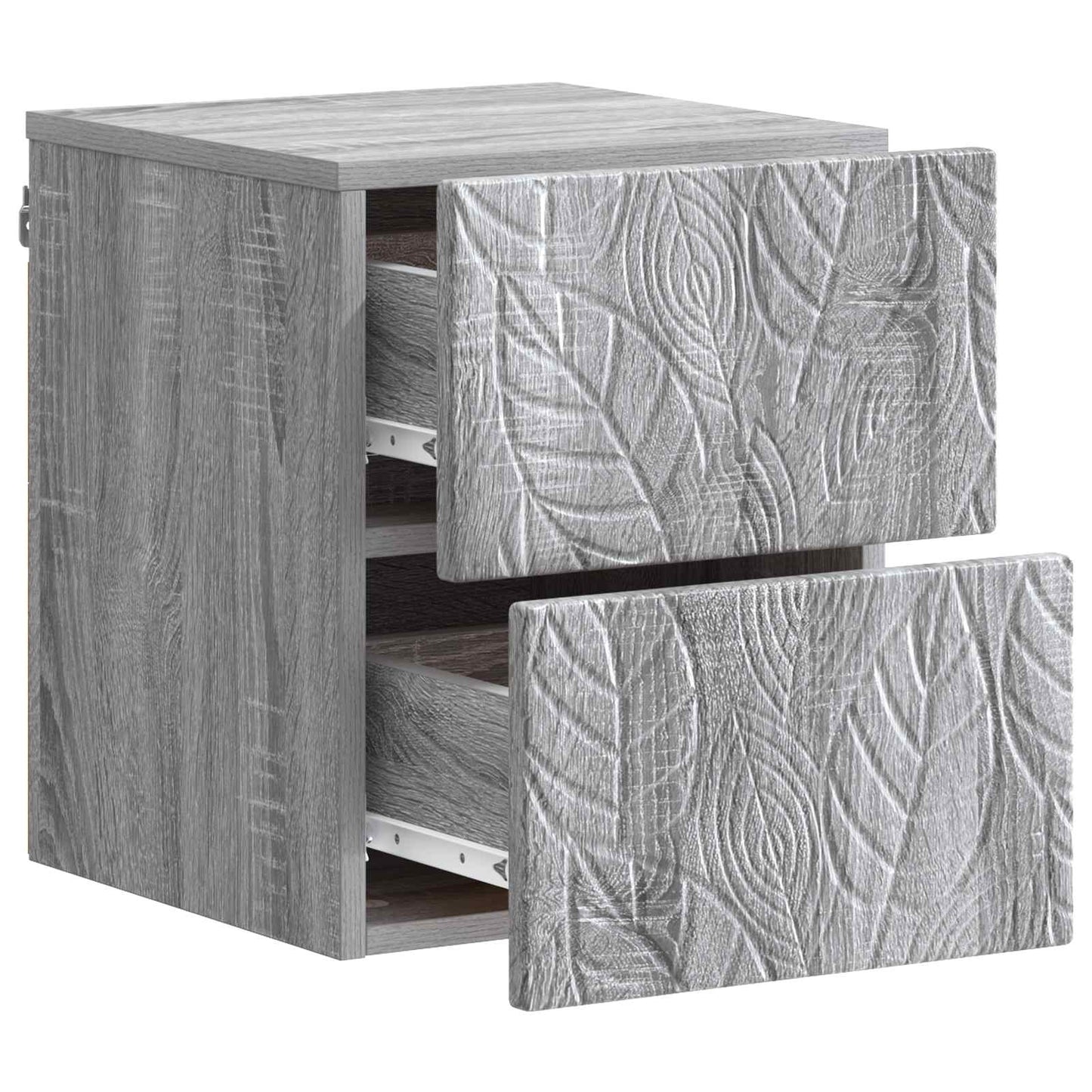 Wall-Mounted Bedside Cabinet 2 pcs Grey Sonoma