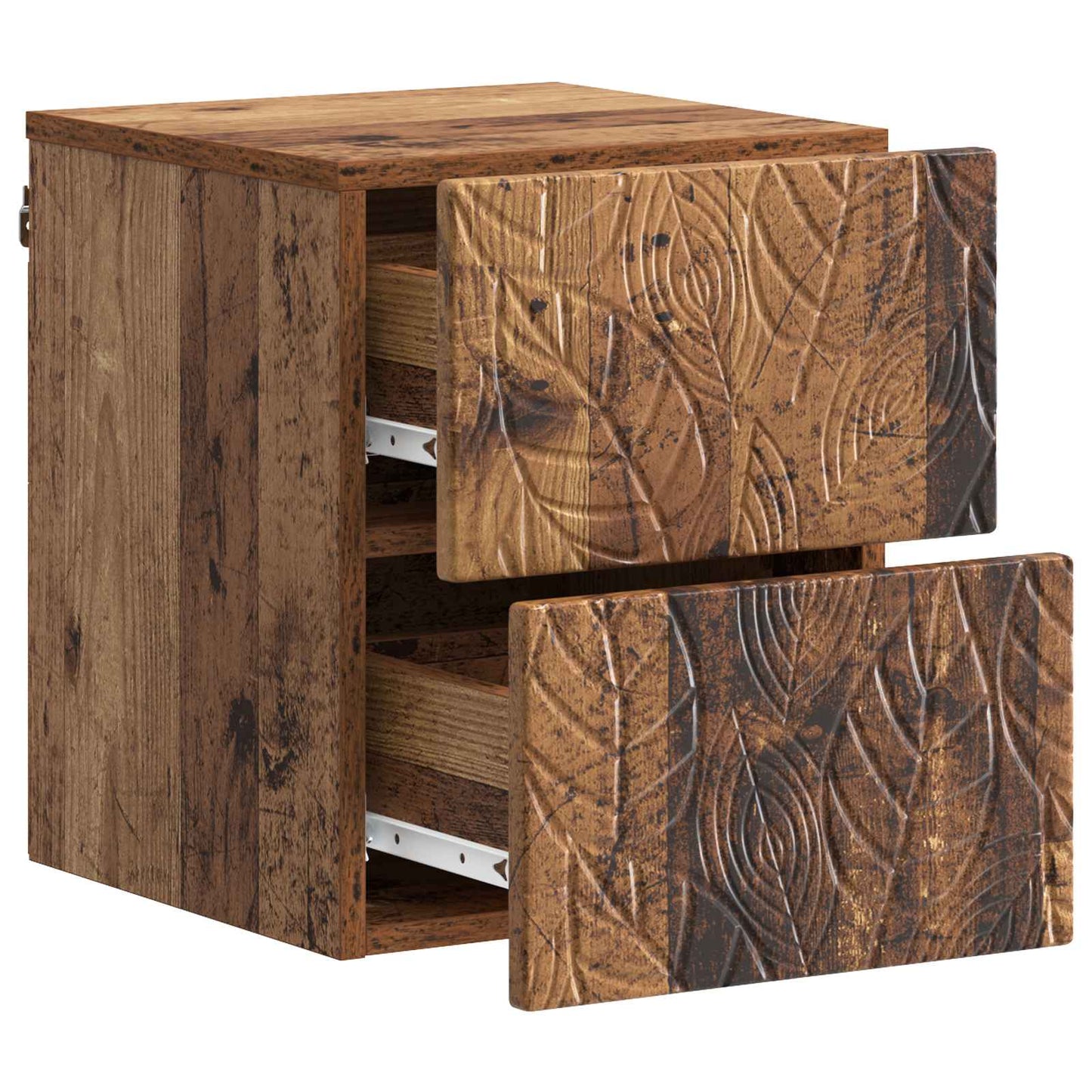 Wall-Mounted Bedside Cabinet 2 pcs Old wood 34.5 x 33 x 40 cm