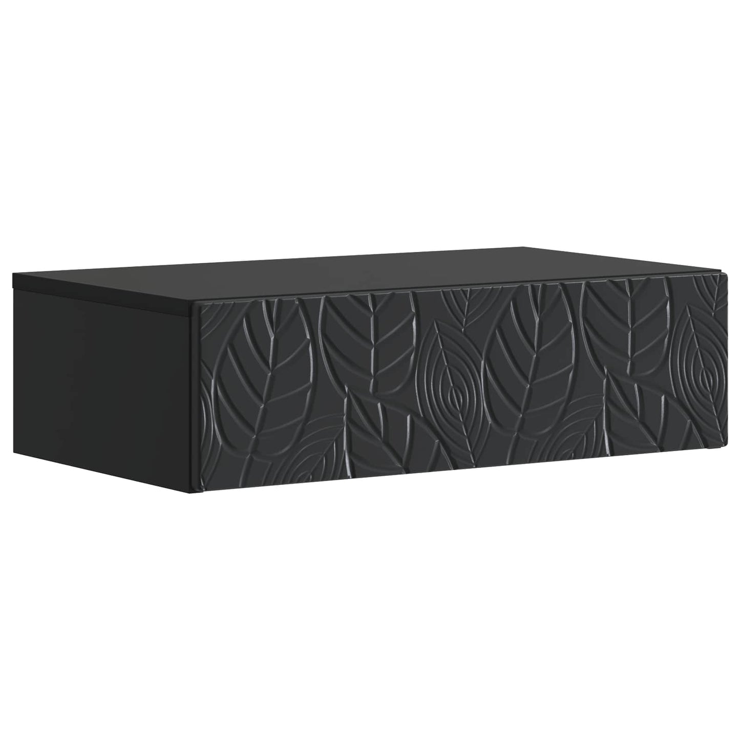 Wall-Mounted Side Table Black 59 x 34.5 x 17 cm Engineered Wood