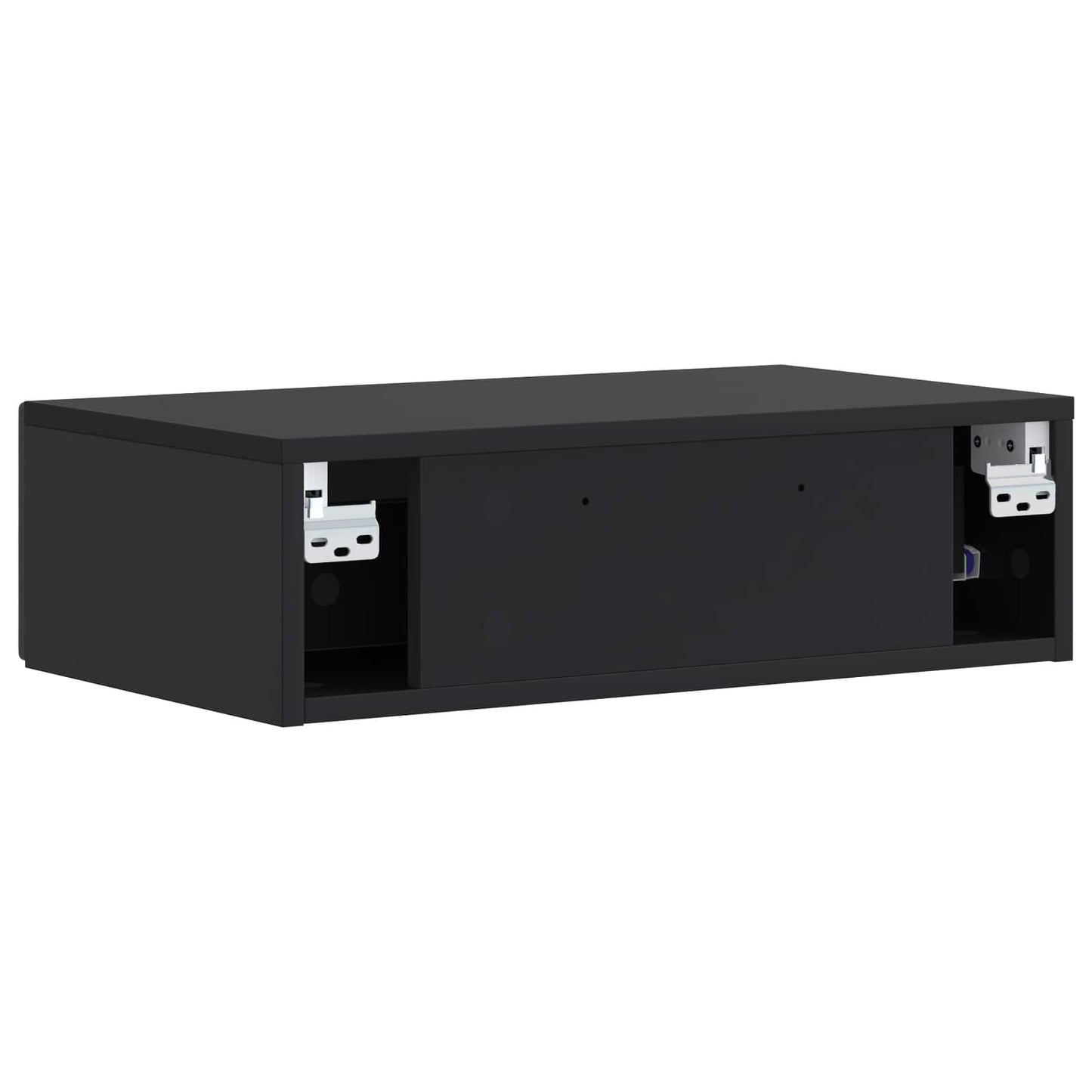 Wall-Mounted Side Table Black 59 x 34.5 x 17 cm Engineered Wood